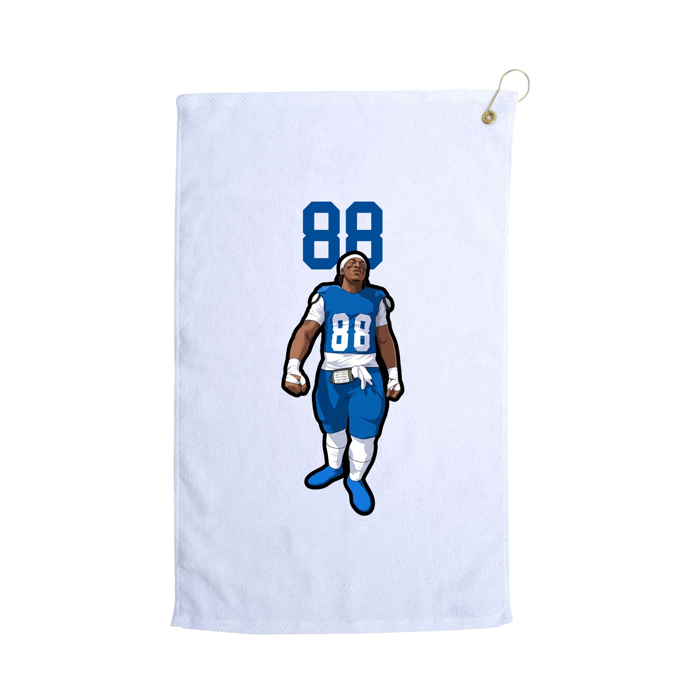 Golf Towel — Number Top in White