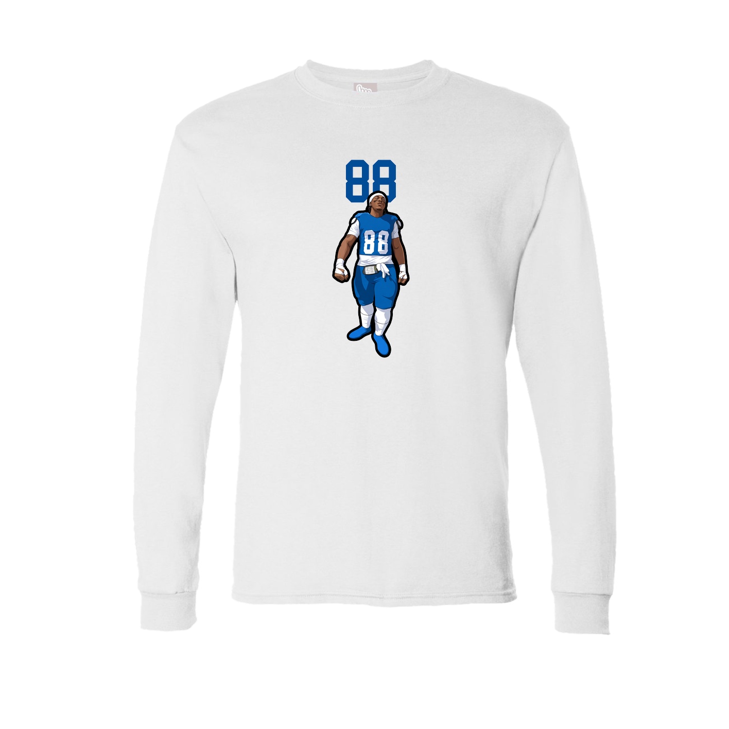 Long Sleeve Tee — Number Top in White