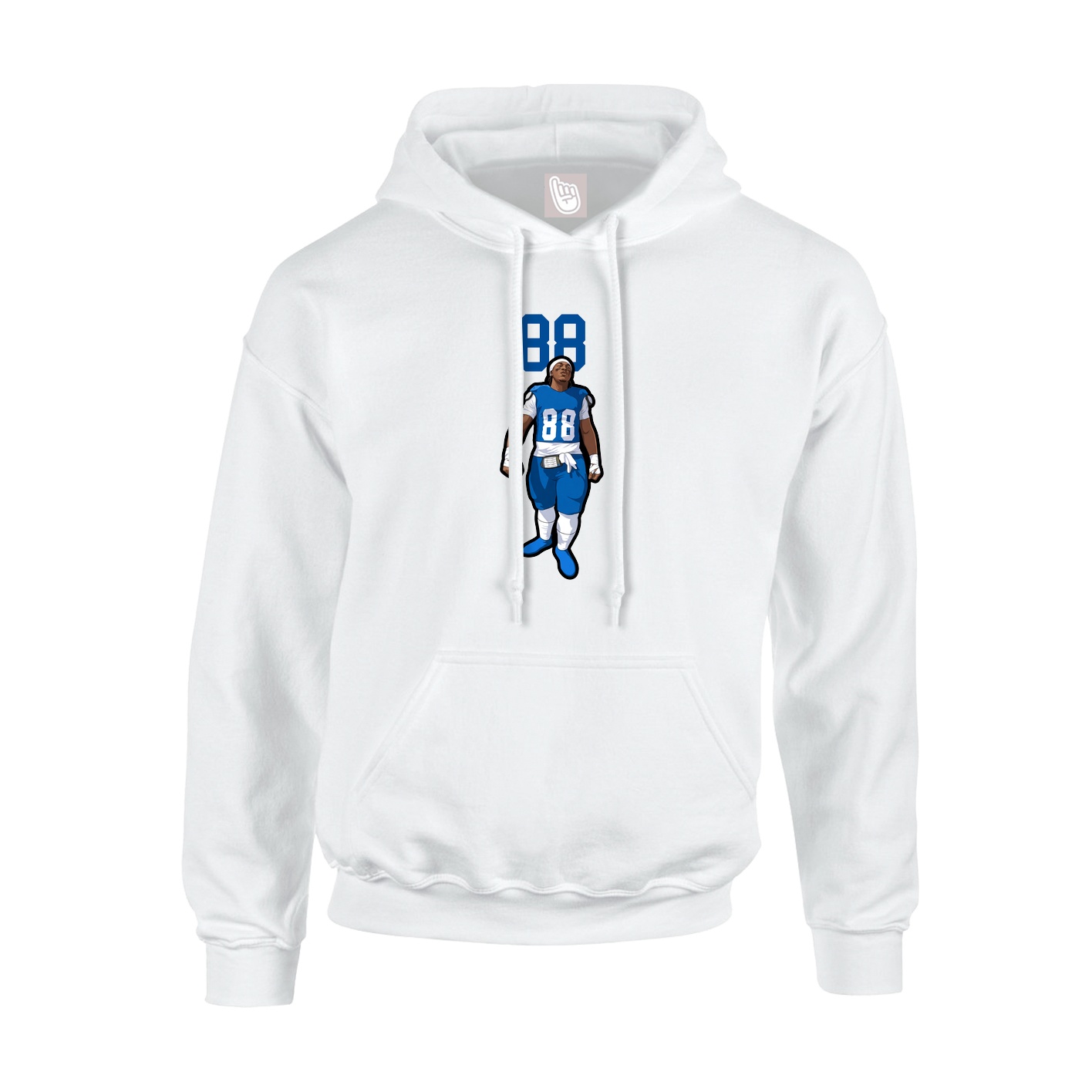 Youth Hoodie — Number Top in White