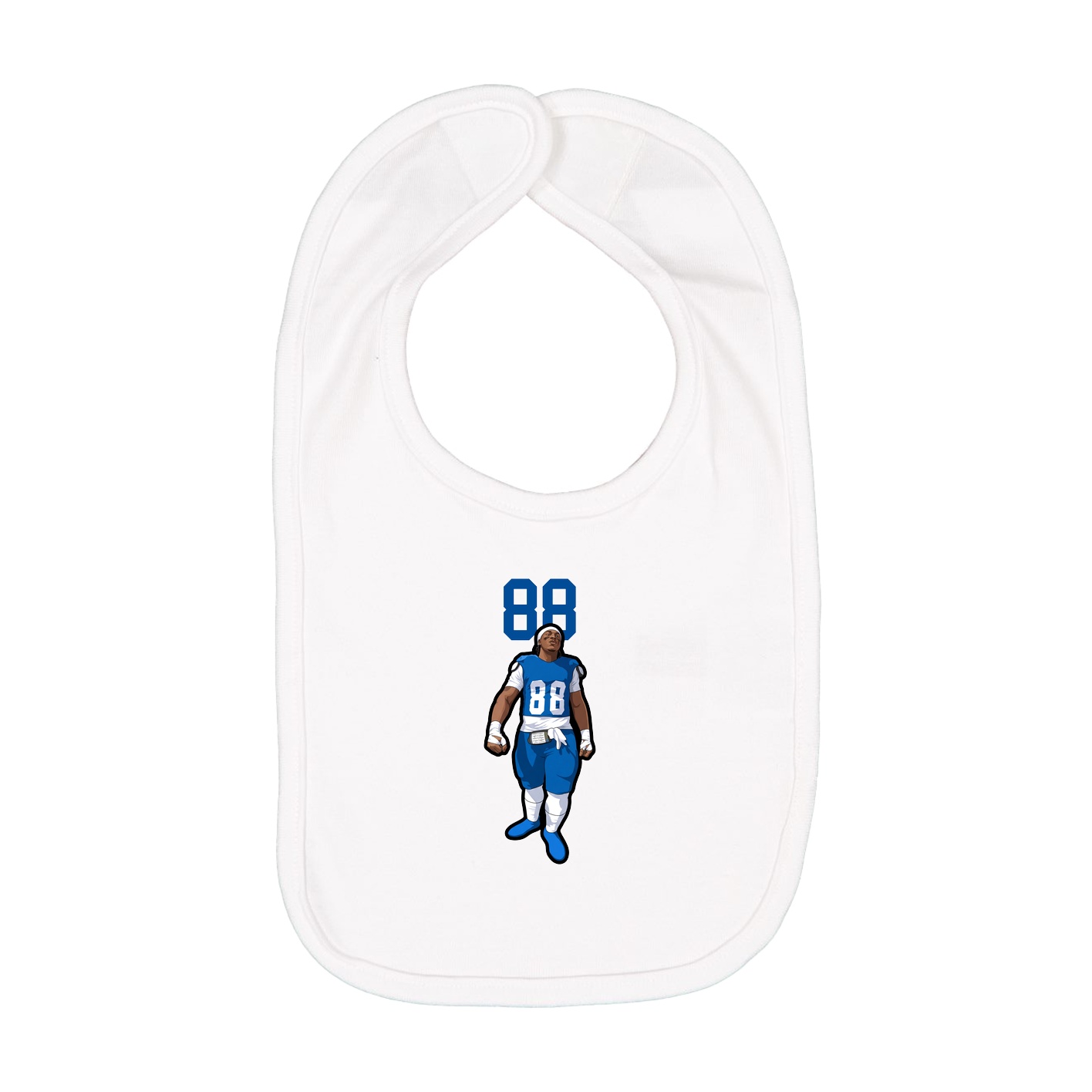 Infant Bib — Number Top in White
