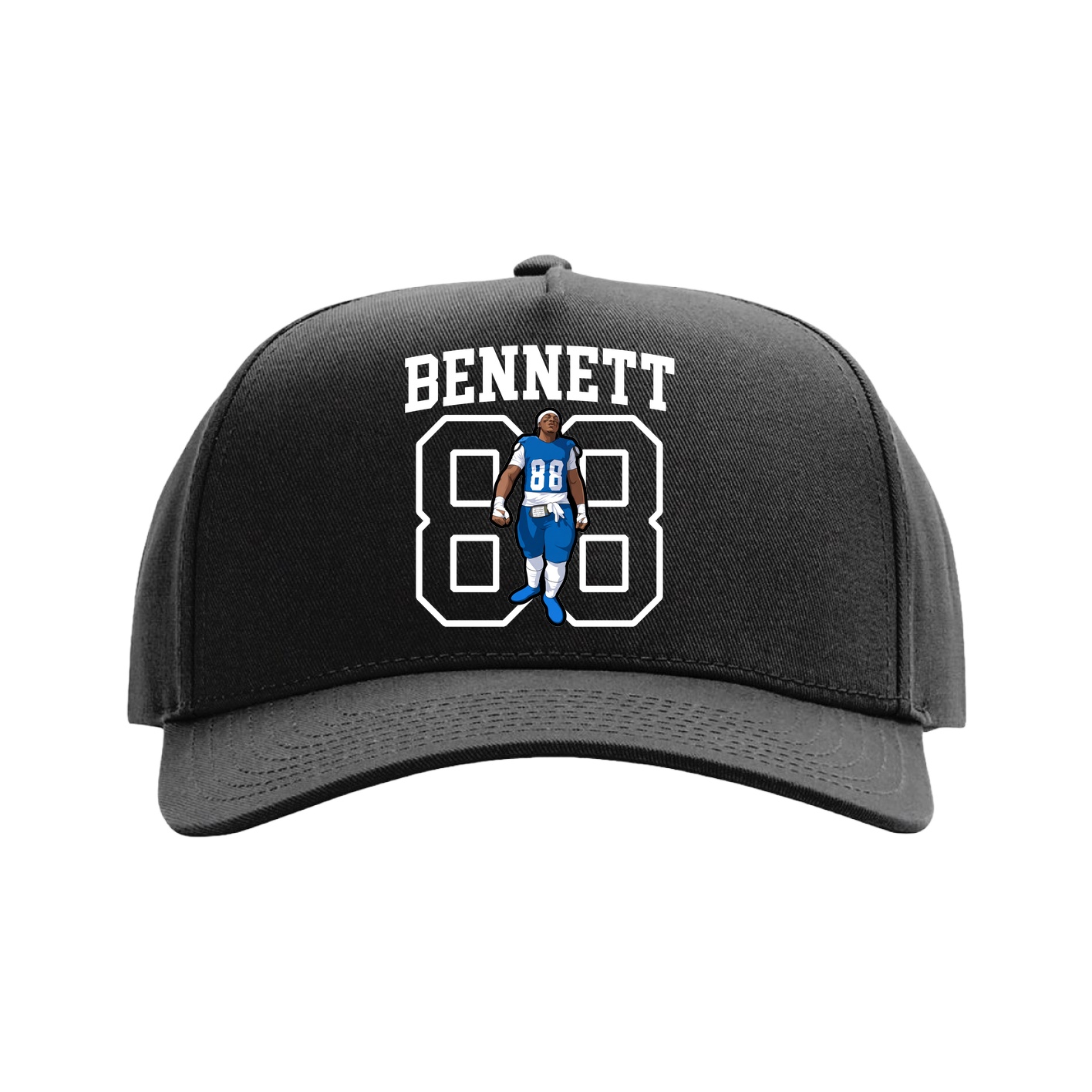 Full Fabric Five-Panel Champ Cap — Shirsey in Black