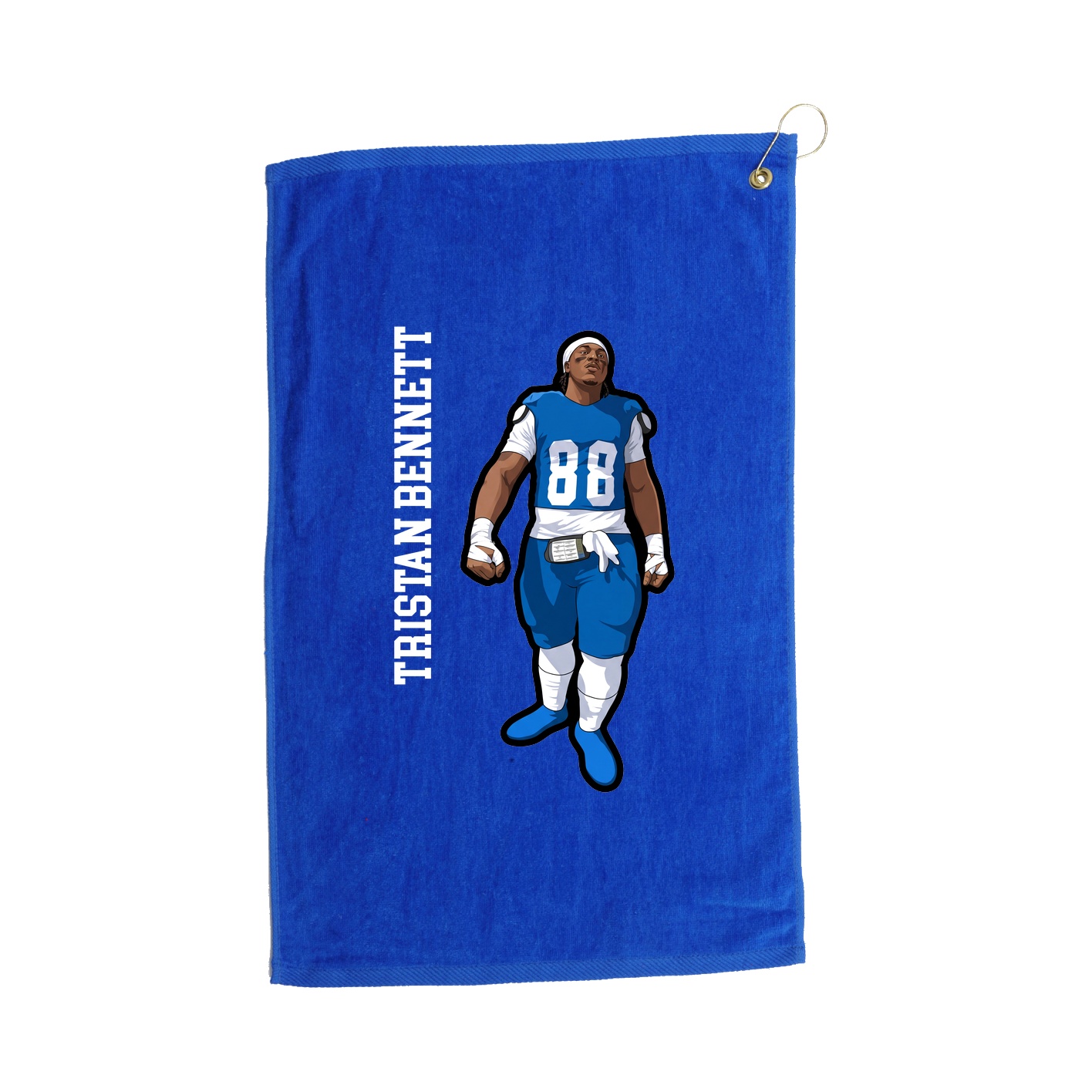 Golf Towel — Name Vertical in Royal