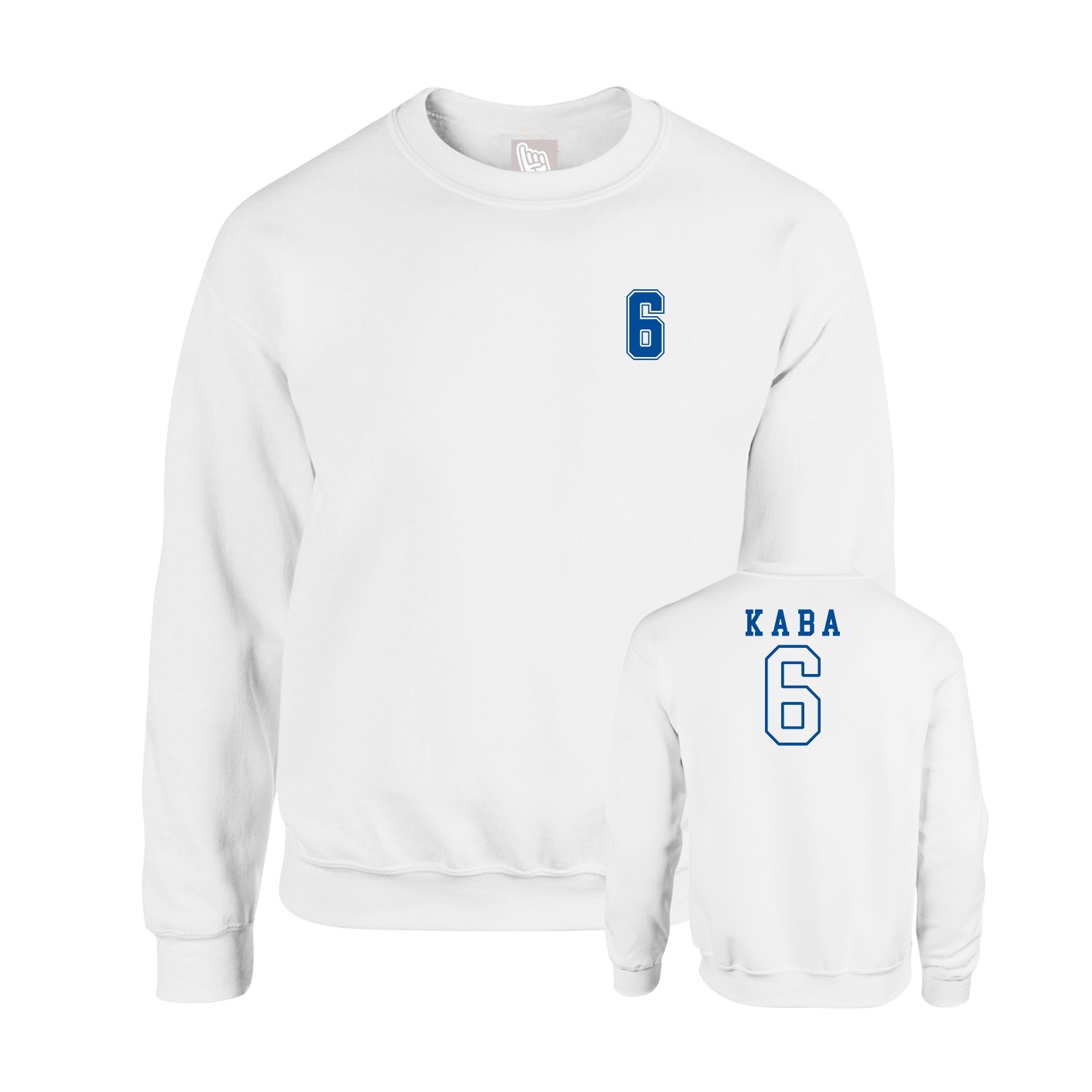 Fleece Crew — Chest Back in White