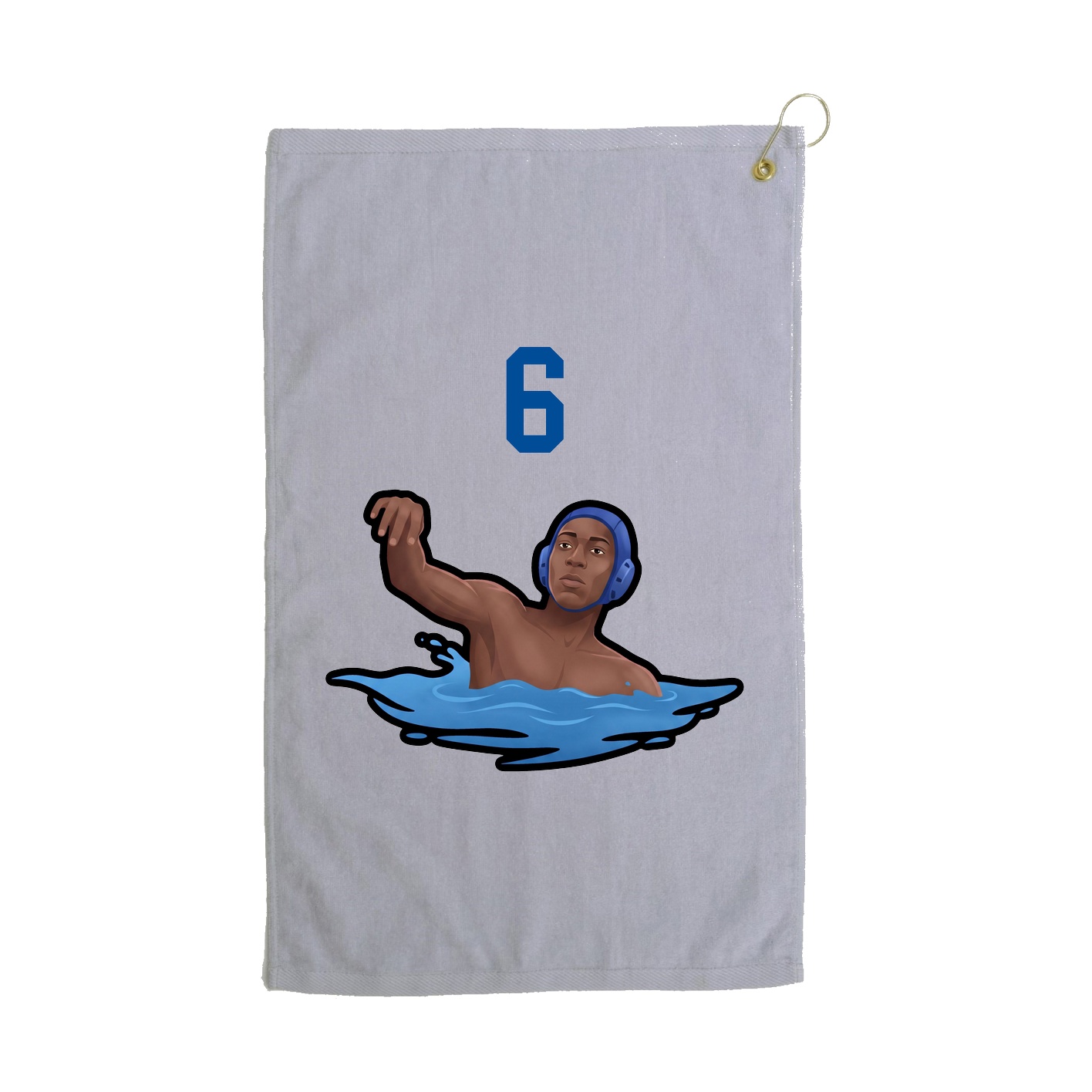 Golf Towel — Number Top in Grey
