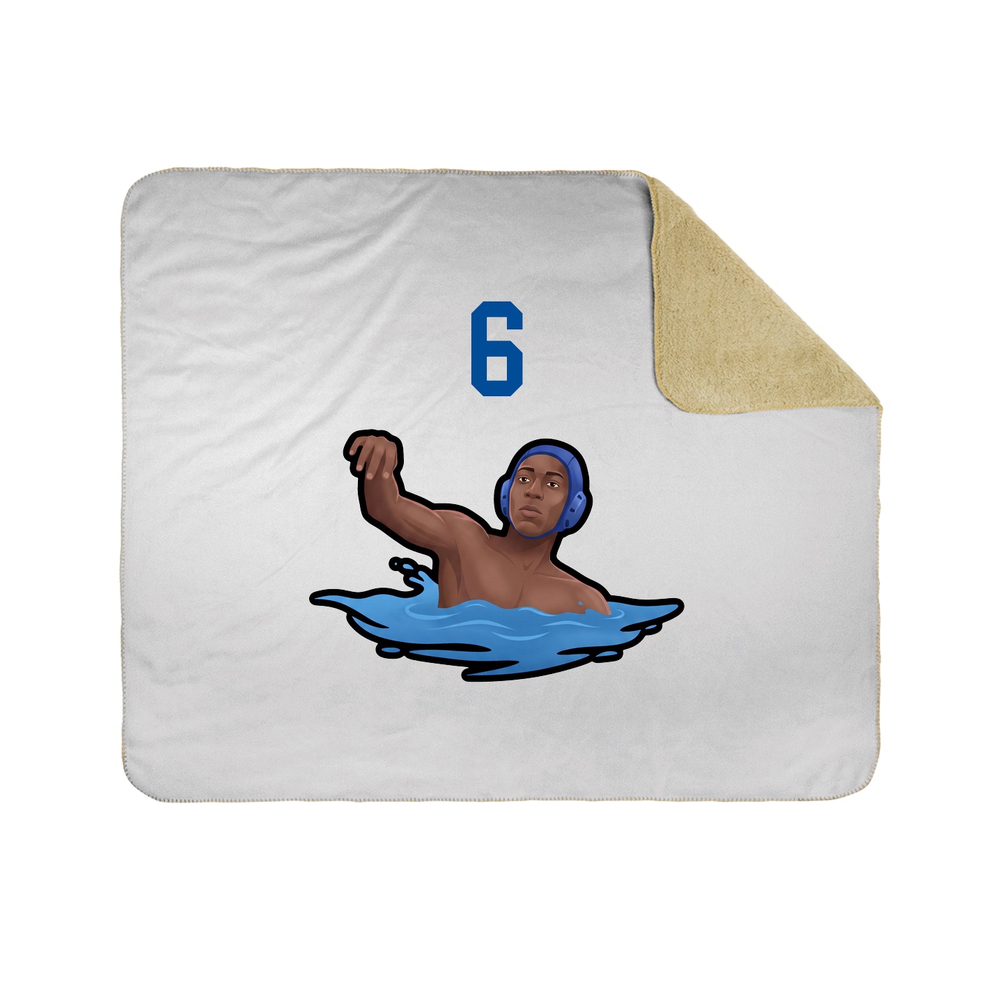 Throw Blanket — Number Top in White