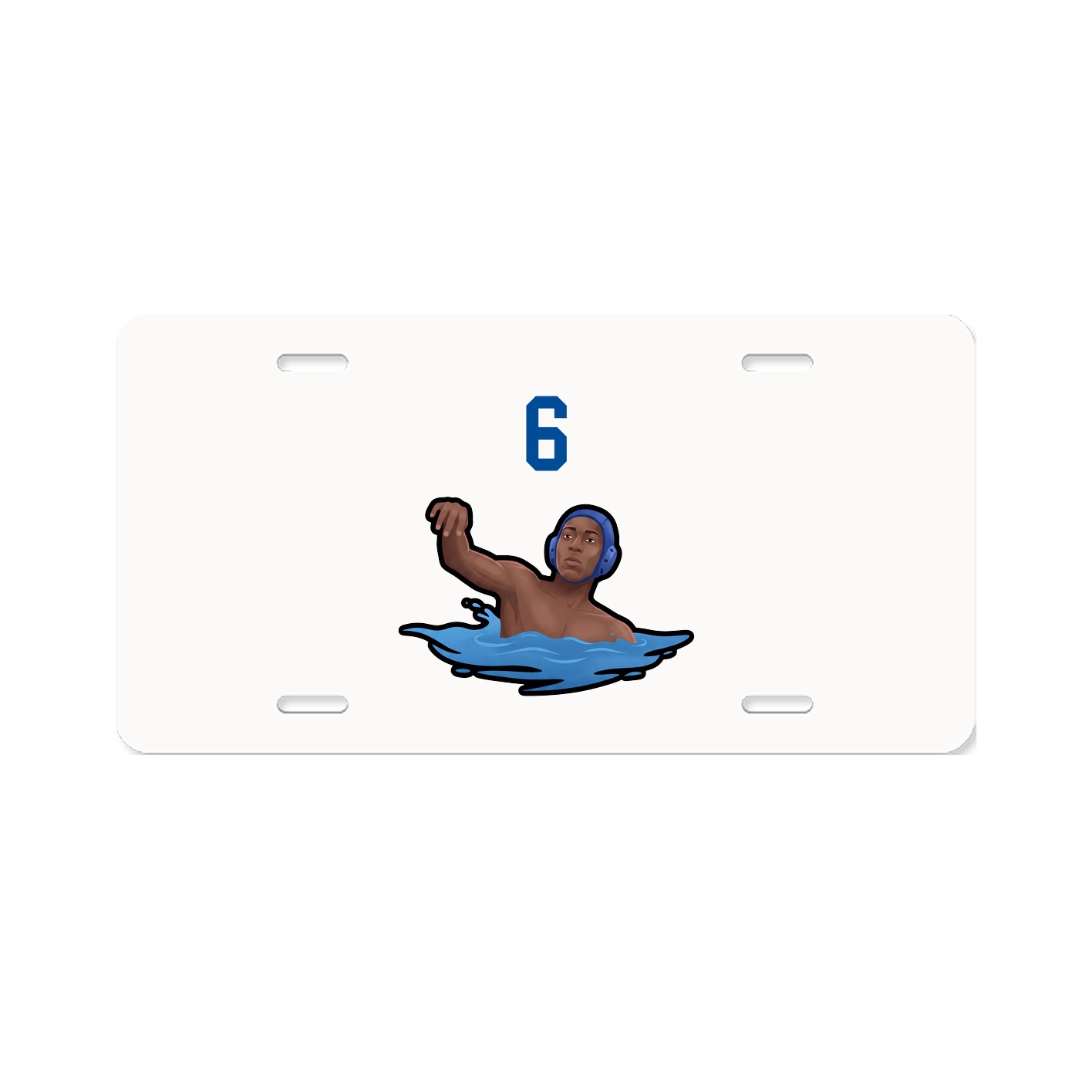 License Plate — Number Top in Classic