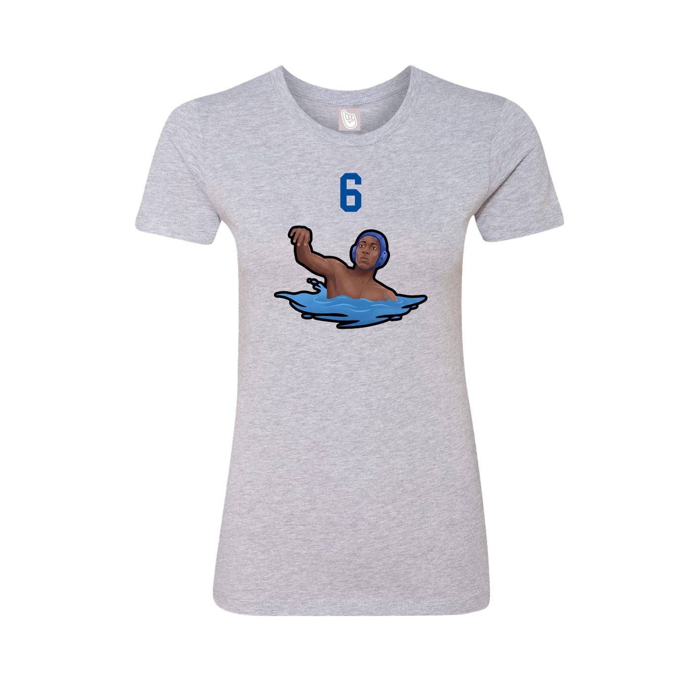 Fitted Women's Tee — Number Top in Grey