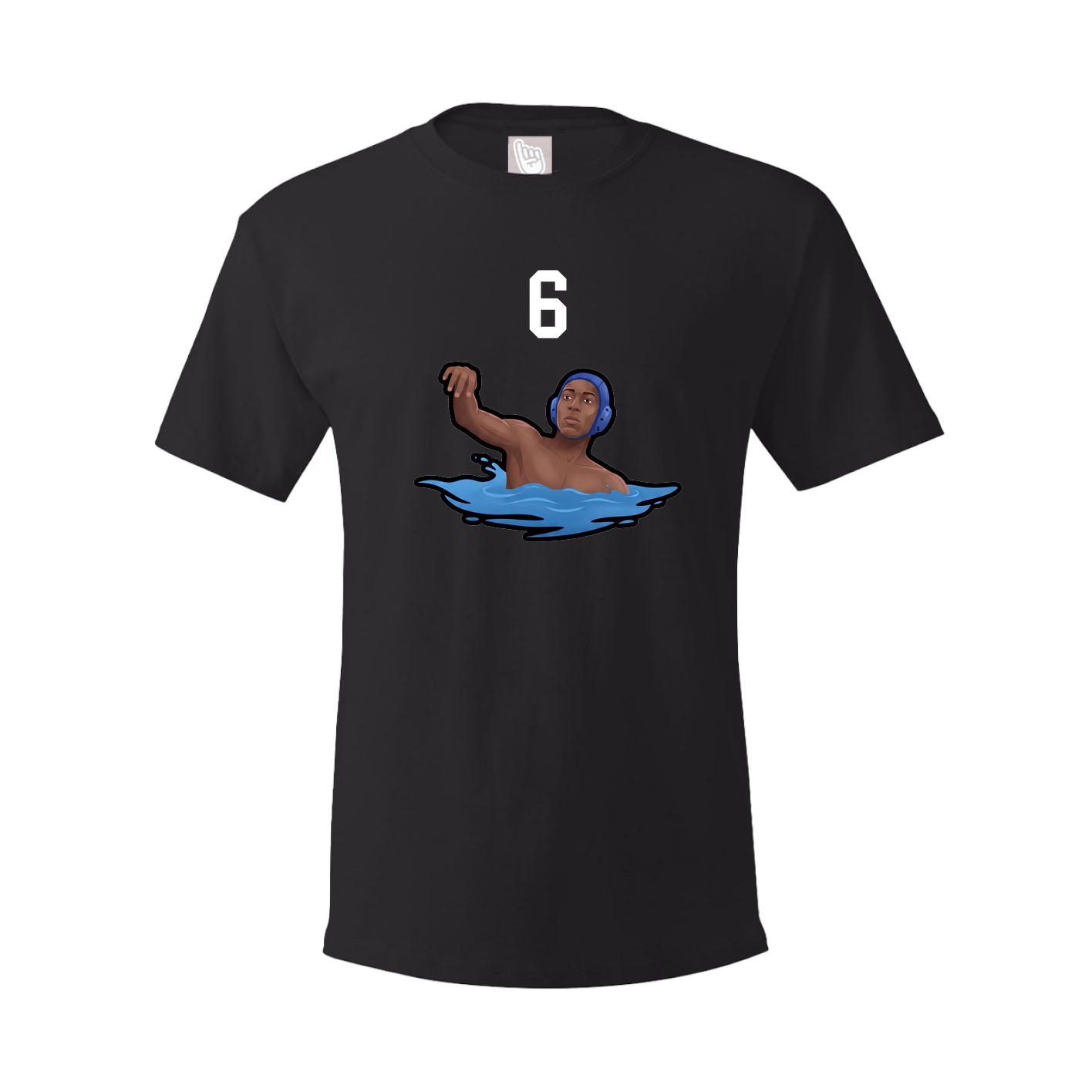 Youth Tee — Number Top in Black