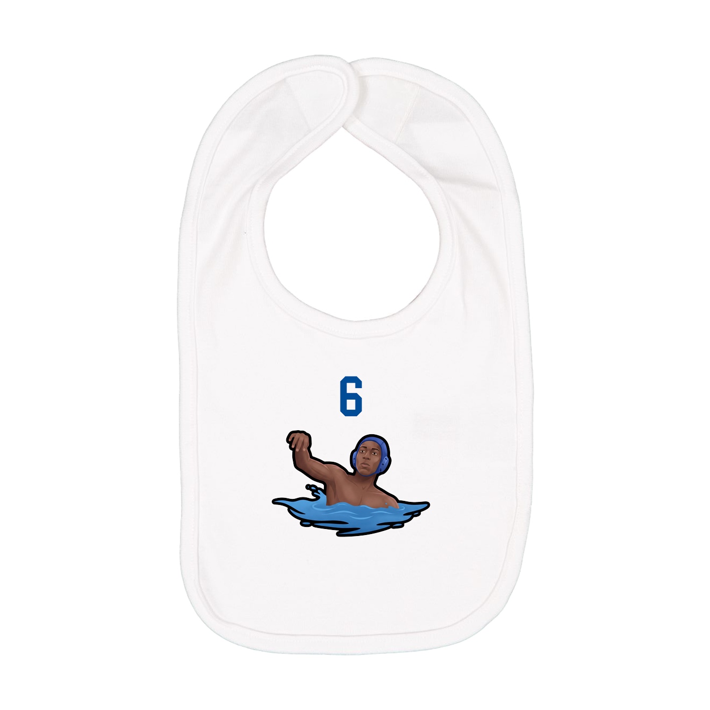 Infant Bib — Number Top in White