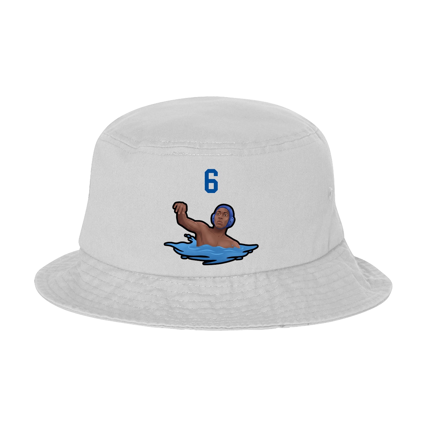 Bucket Cap — Number Top in White