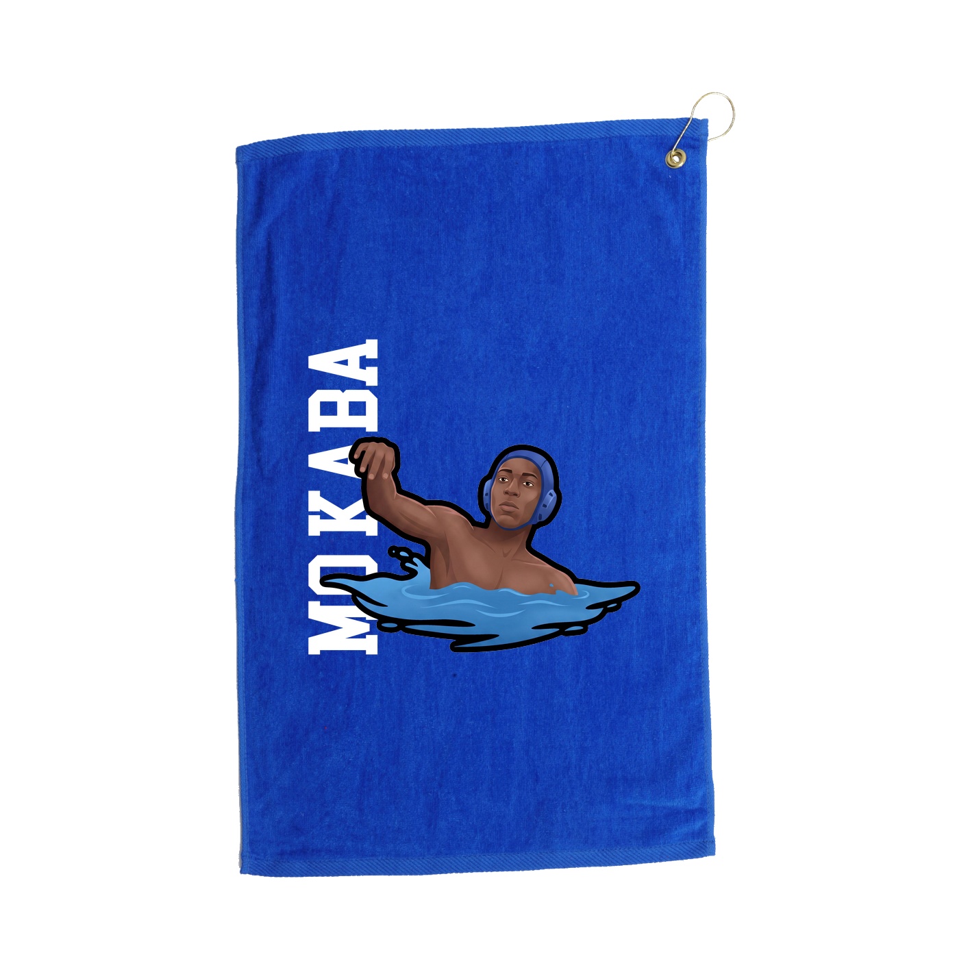 Golf Towel — Name Vertical in Royal