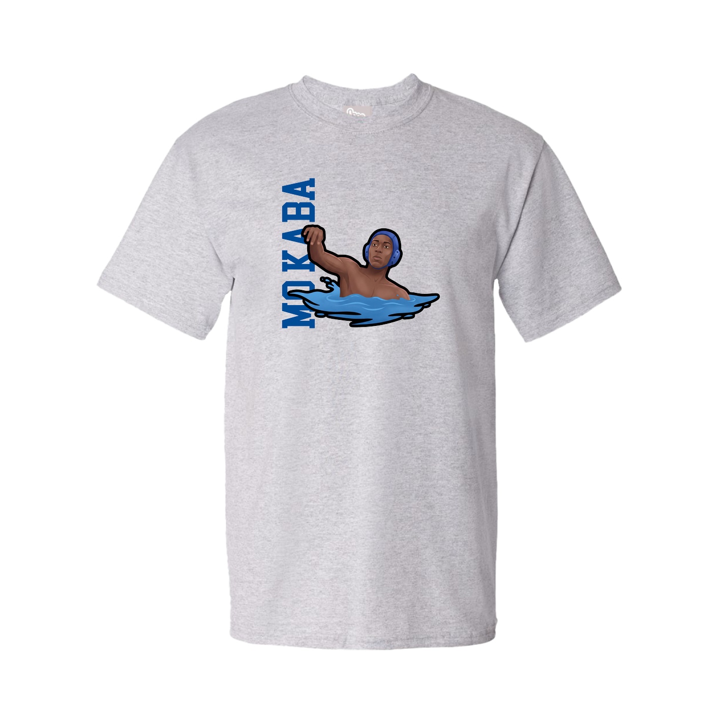 Youth Tee — Name Vertical in Grey