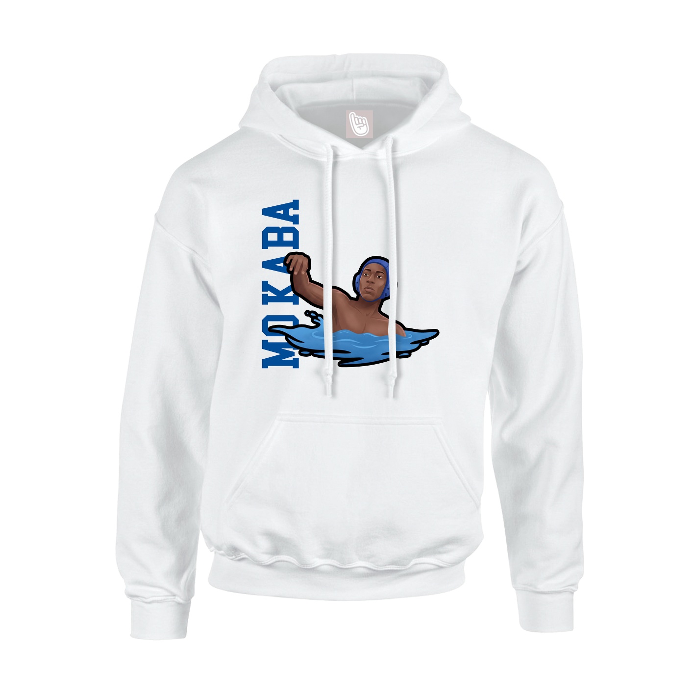Youth Hoodie — Name Vertical in White