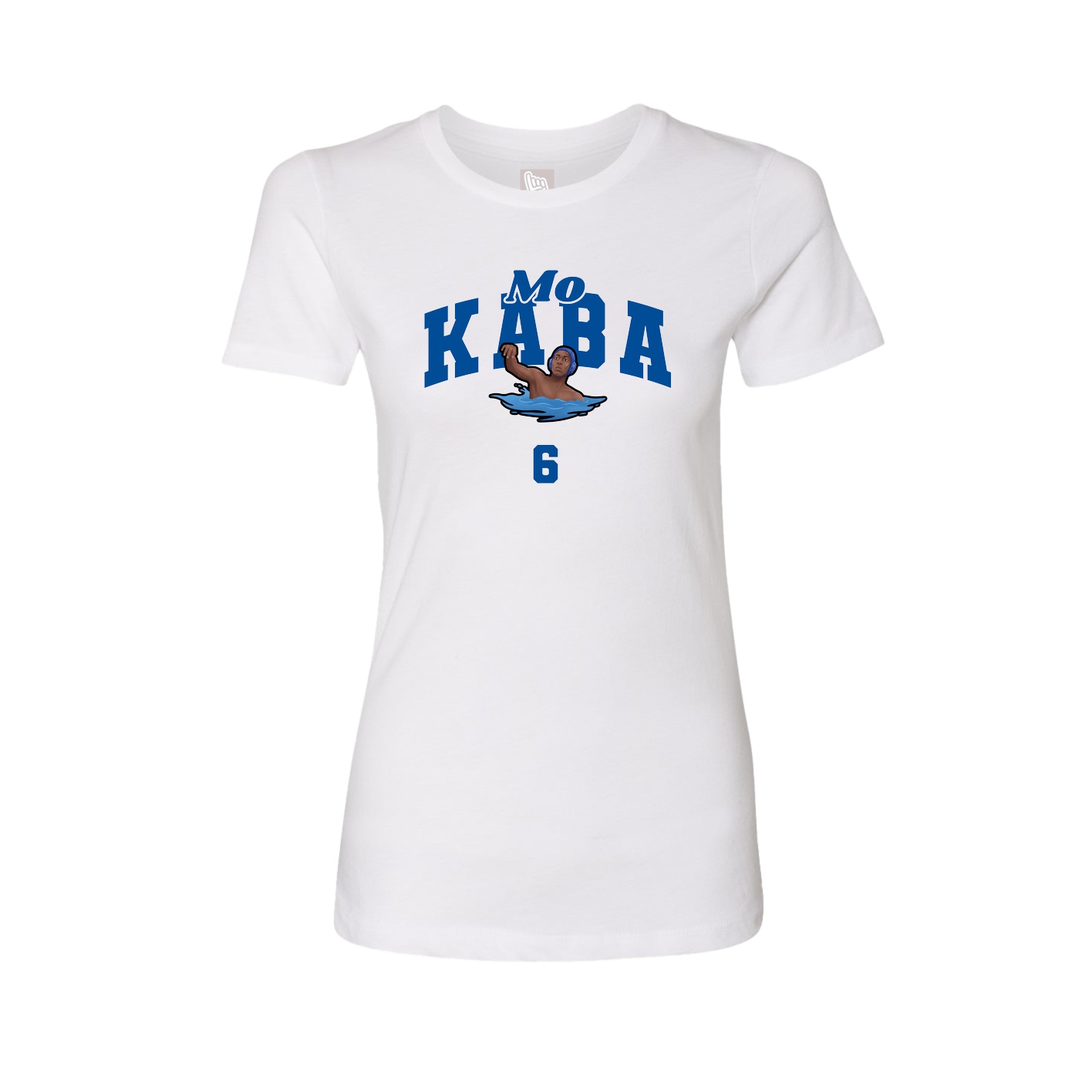 Fitted Women's Tee — Signature Arch in White