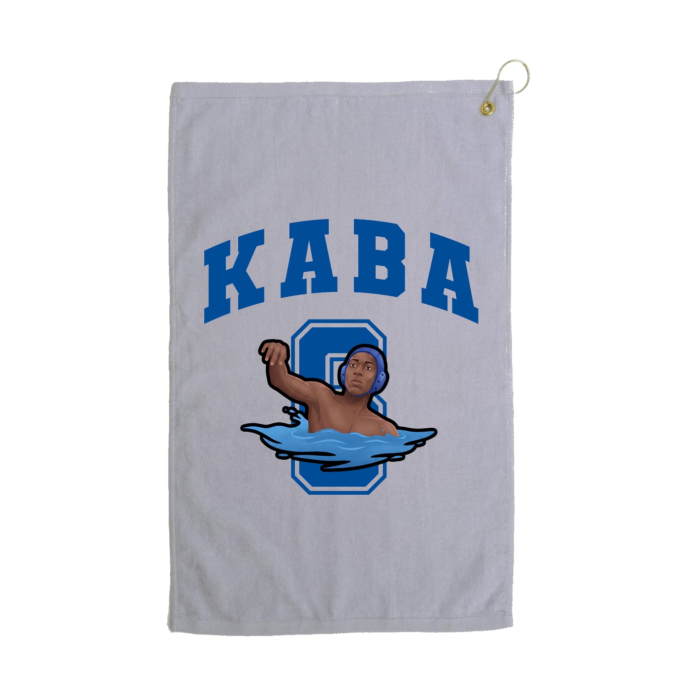 Golf Towel — Number in Grey