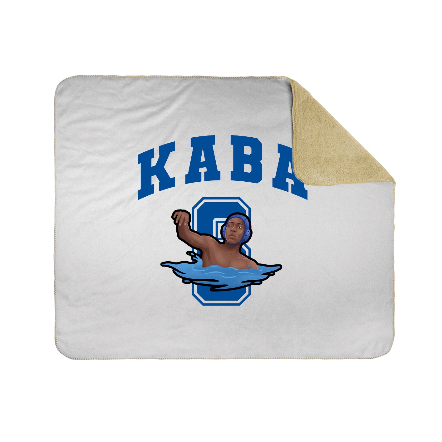Throw Blanket — Number in White
