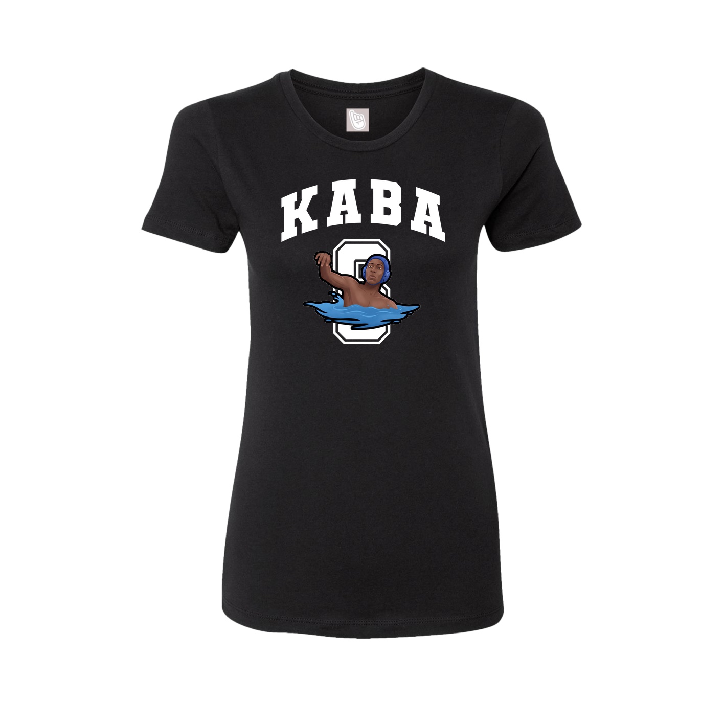 Fitted Women's Tee — Number in Black