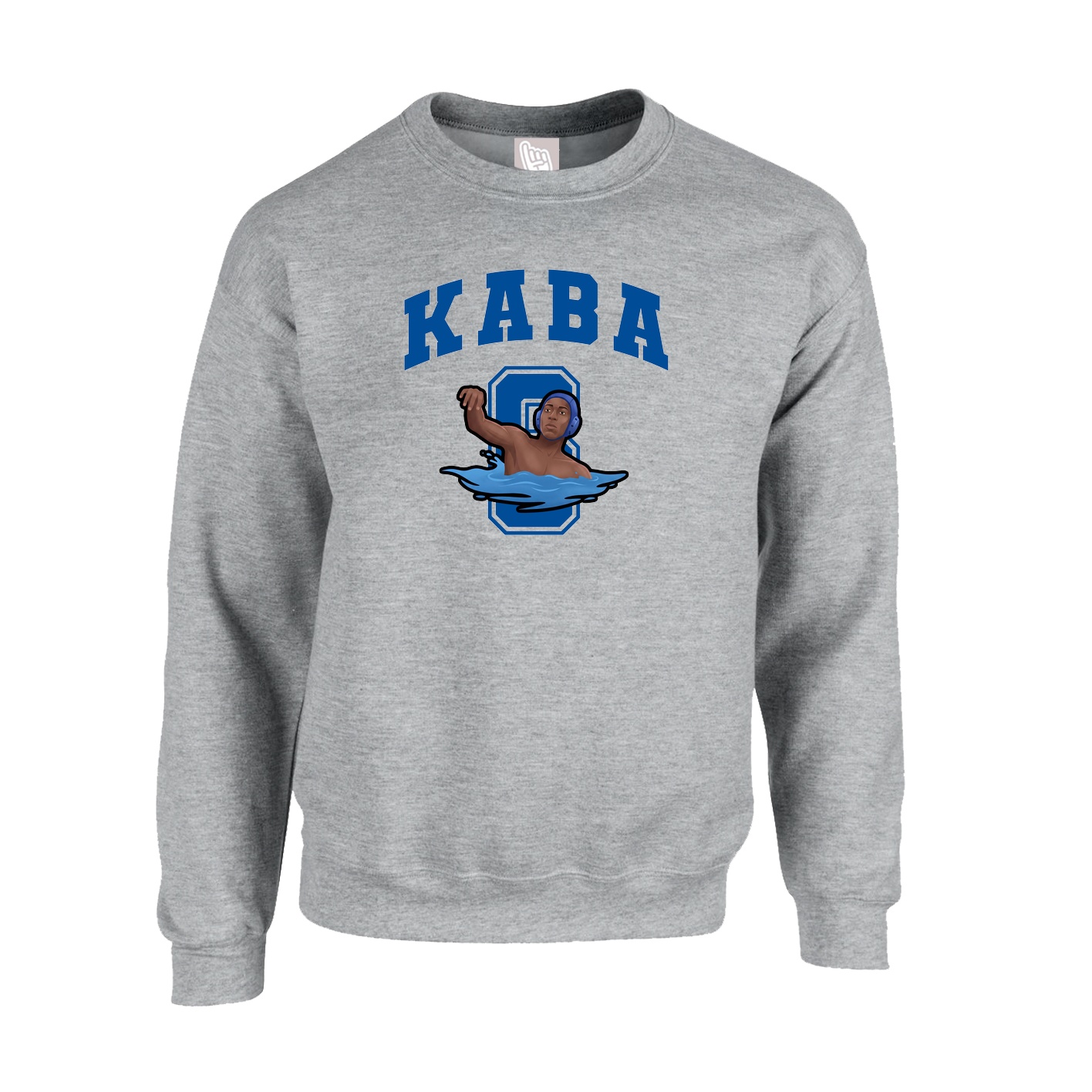 Fleece Crew — Number in Grey