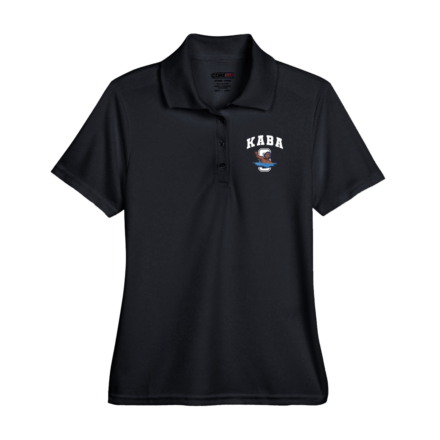 Performance Polo — Number in Black