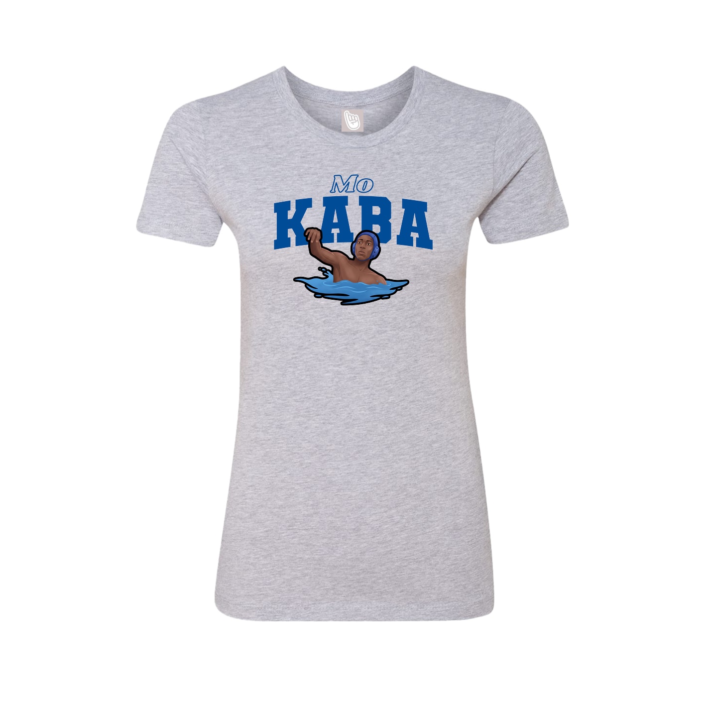 Fitted Women's Tee — Name Arch in Grey