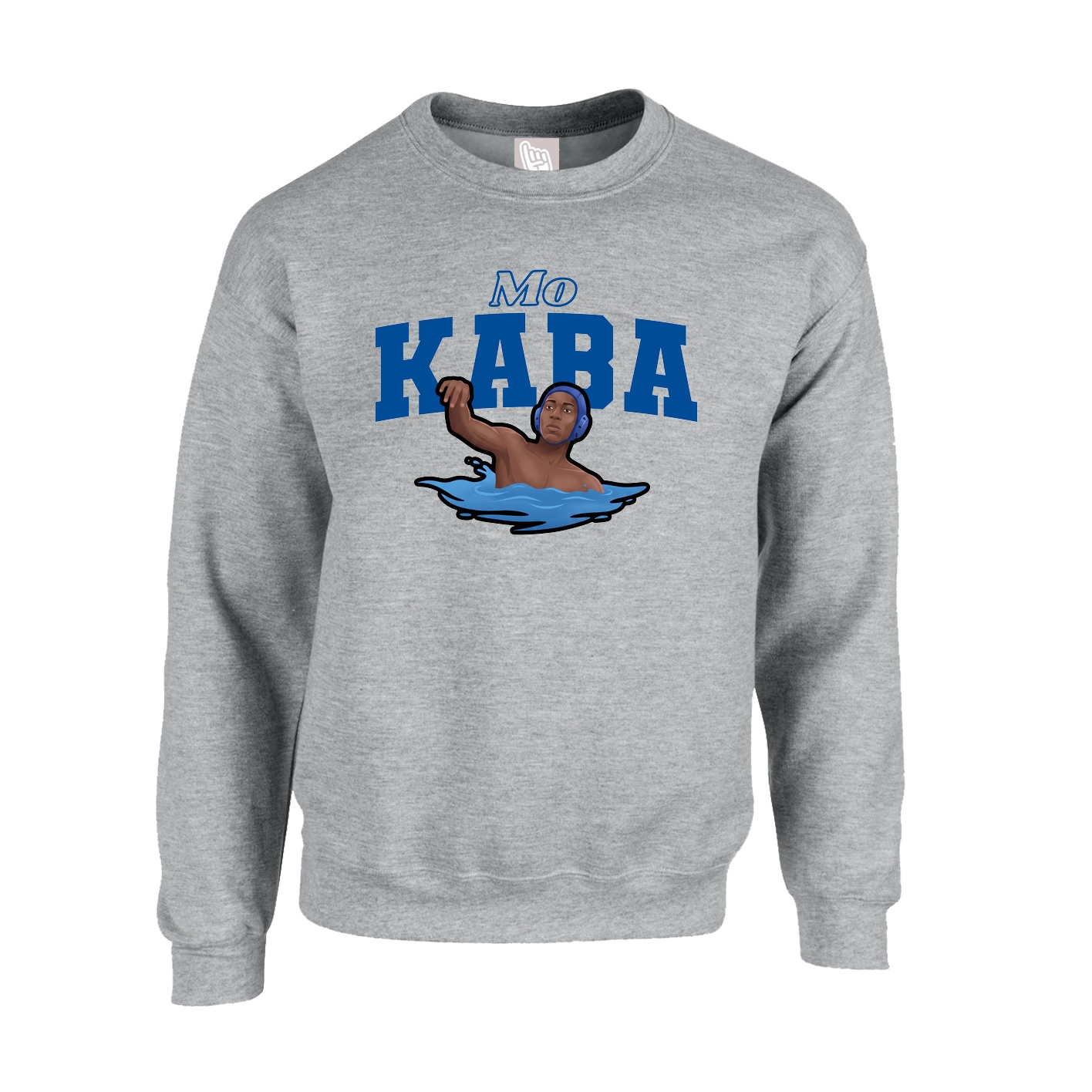 Fleece Crew — Name Arch in Grey