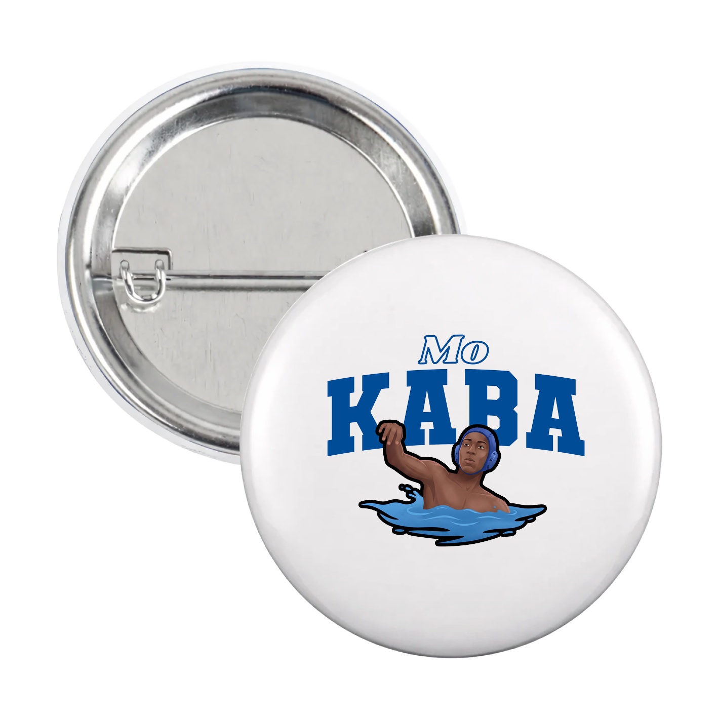 Game Day Button — Name Arch in White