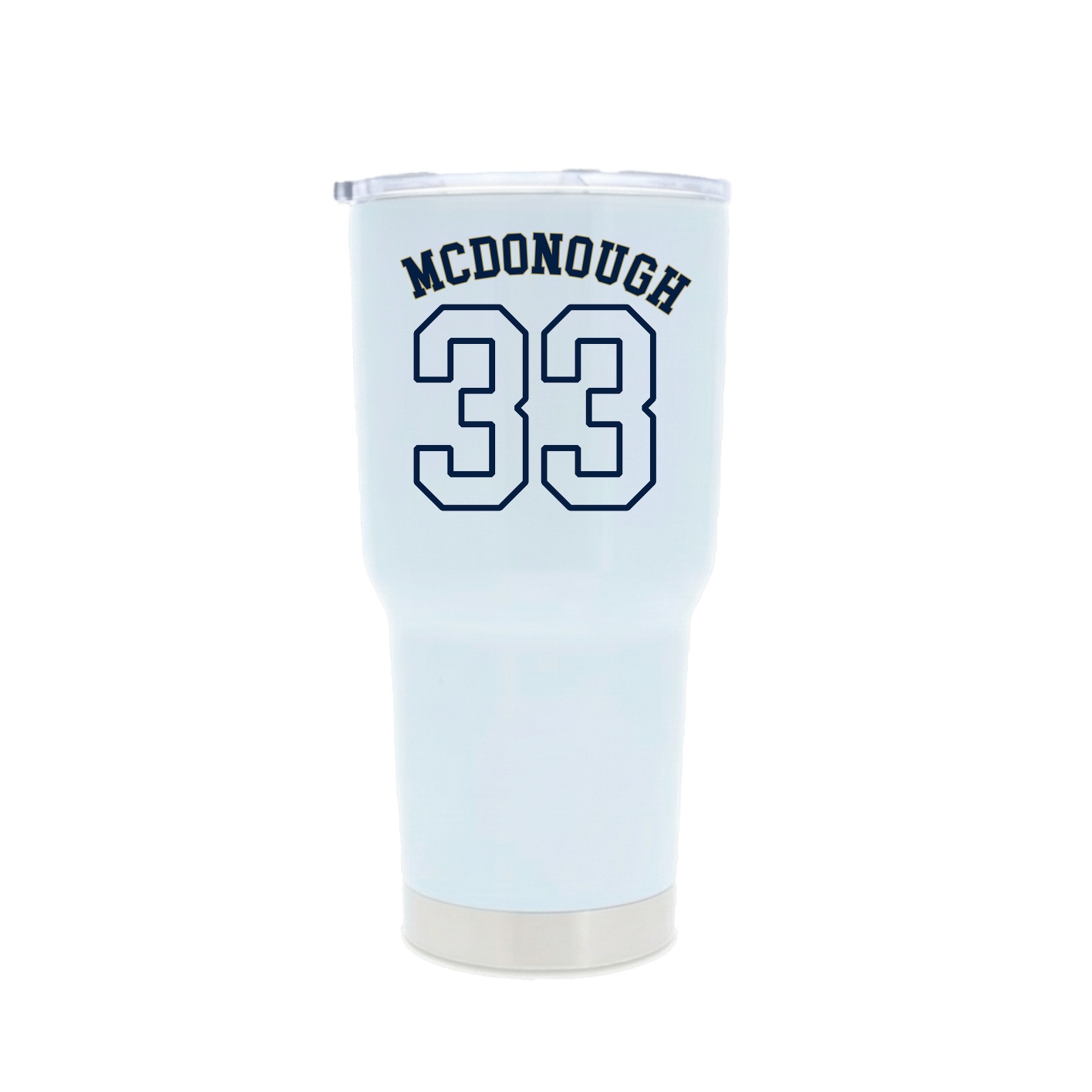30oz Stainless Steel Tumbler — Shirsey Arch in White