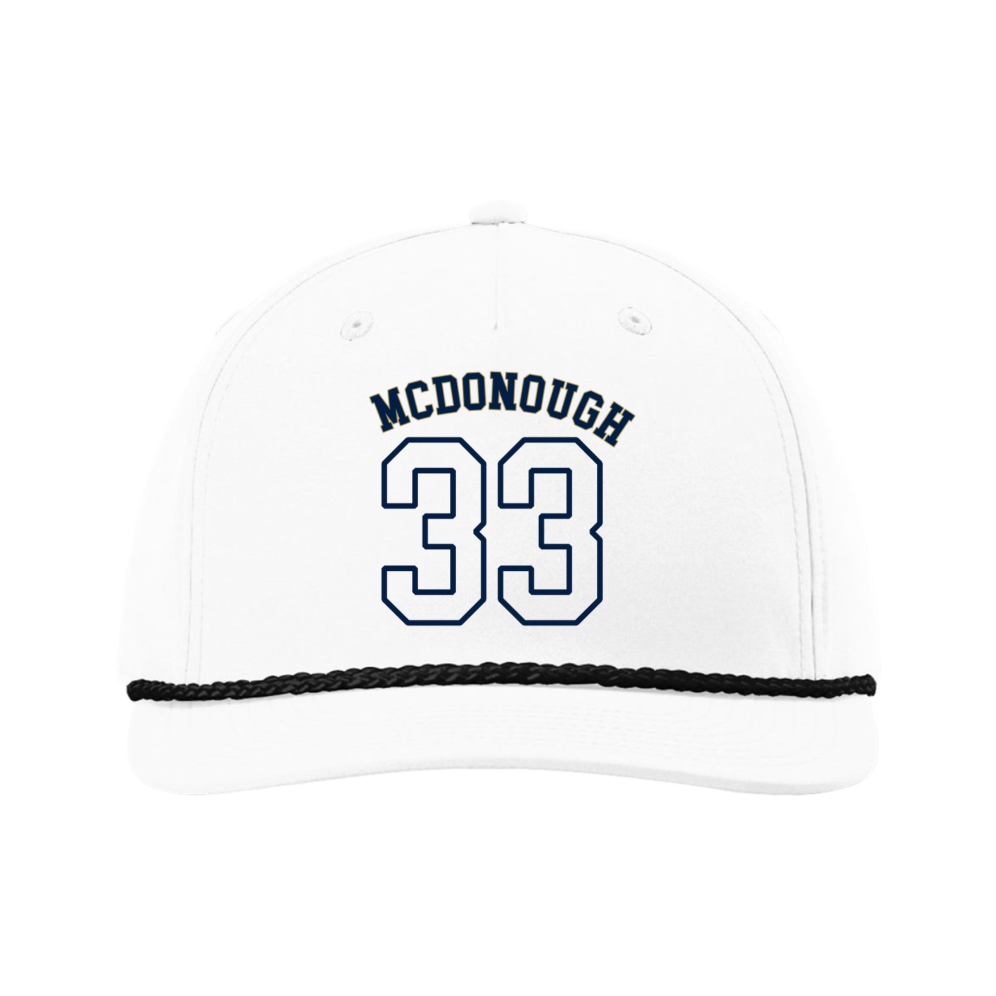 Five-Panel Classic Rope Cap — Shirsey Arch in White