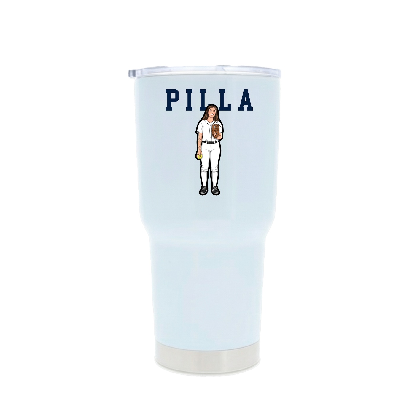 30oz Stainless Steel Tumbler — Shirsey in White