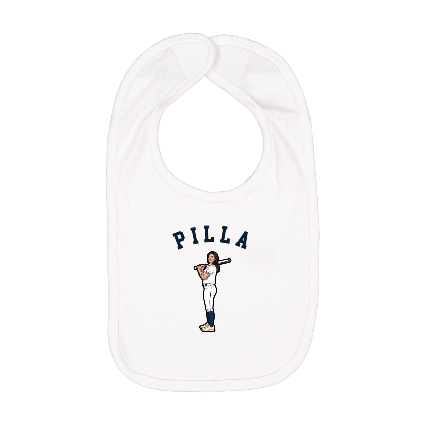Infant Bib — Shirsey Arch in White