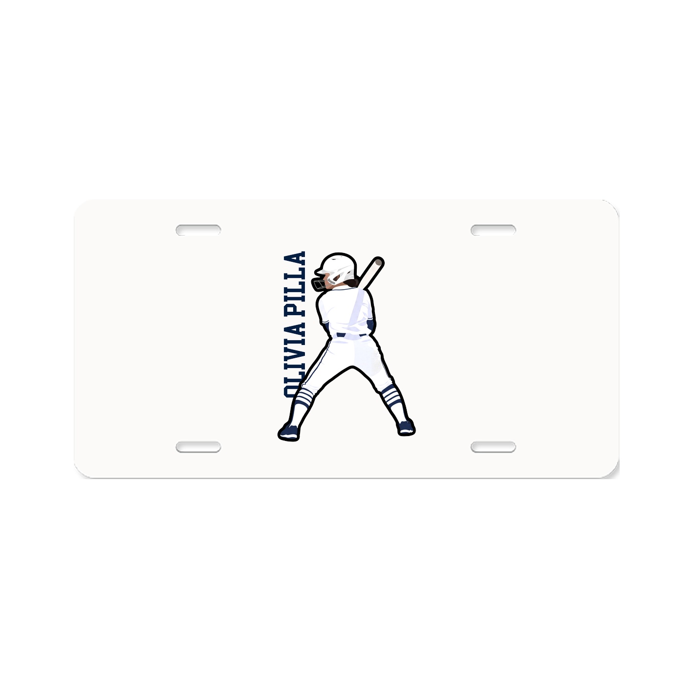 License Plate — Name Vertical in Classic
