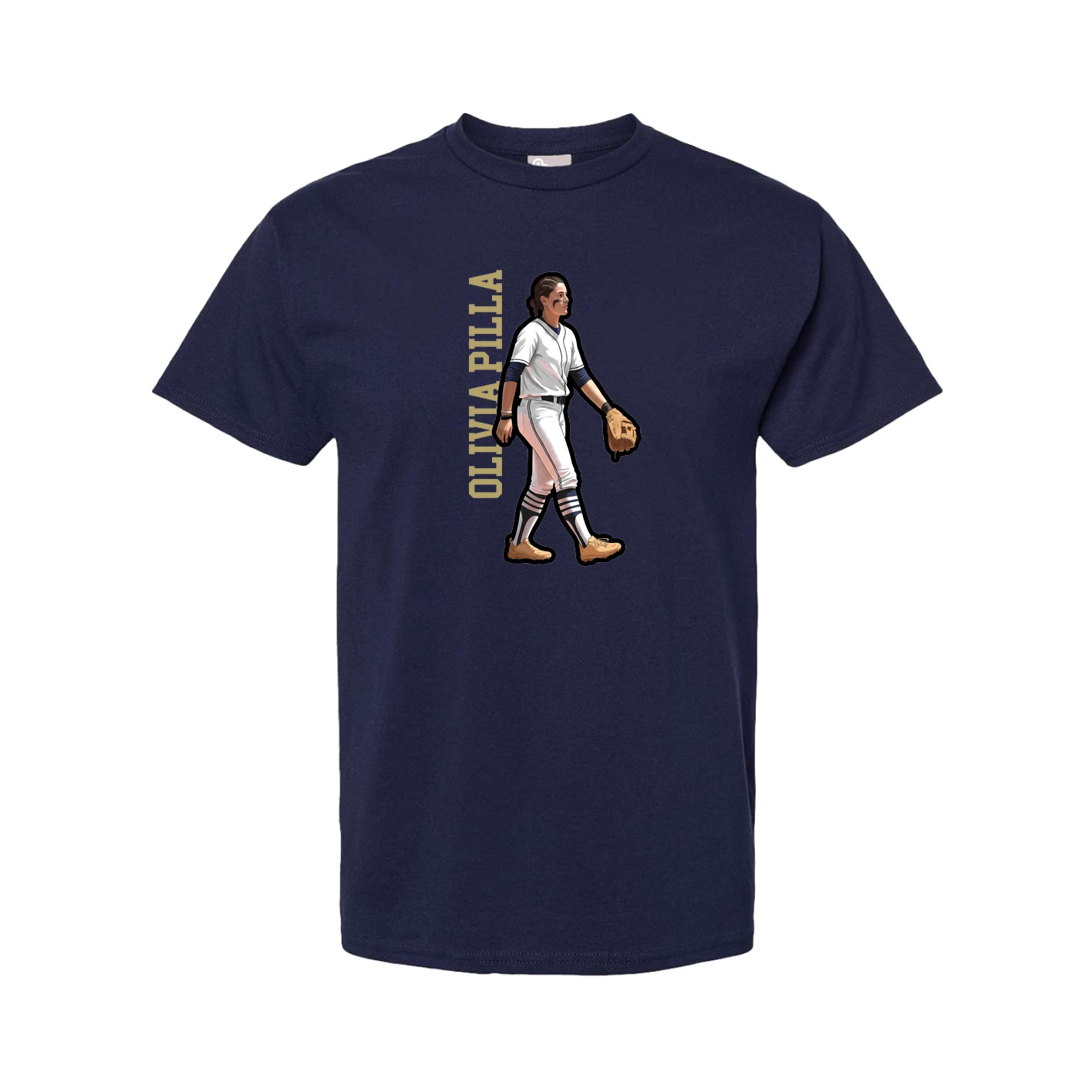 Youth Tee — Name Vertical in Navy