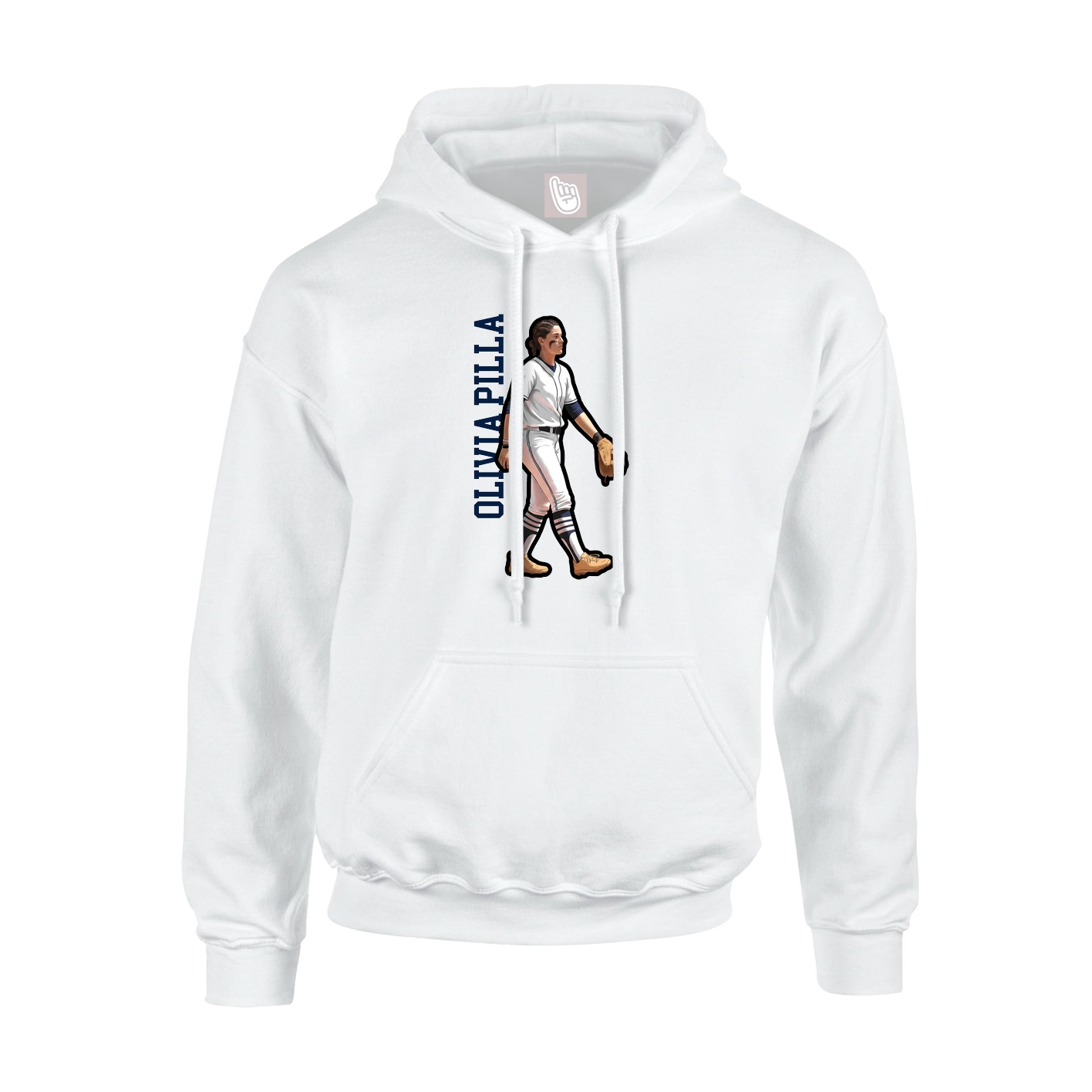 Youth Hoodie — Name Vertical in White