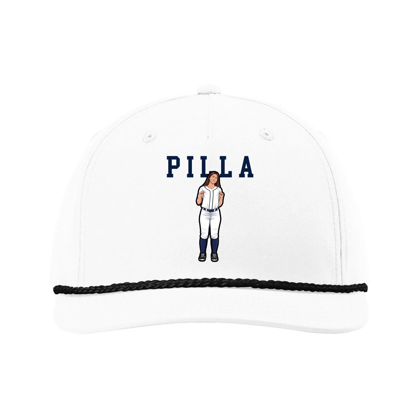 Five-Panel Classic Rope Cap — Shirsey in White