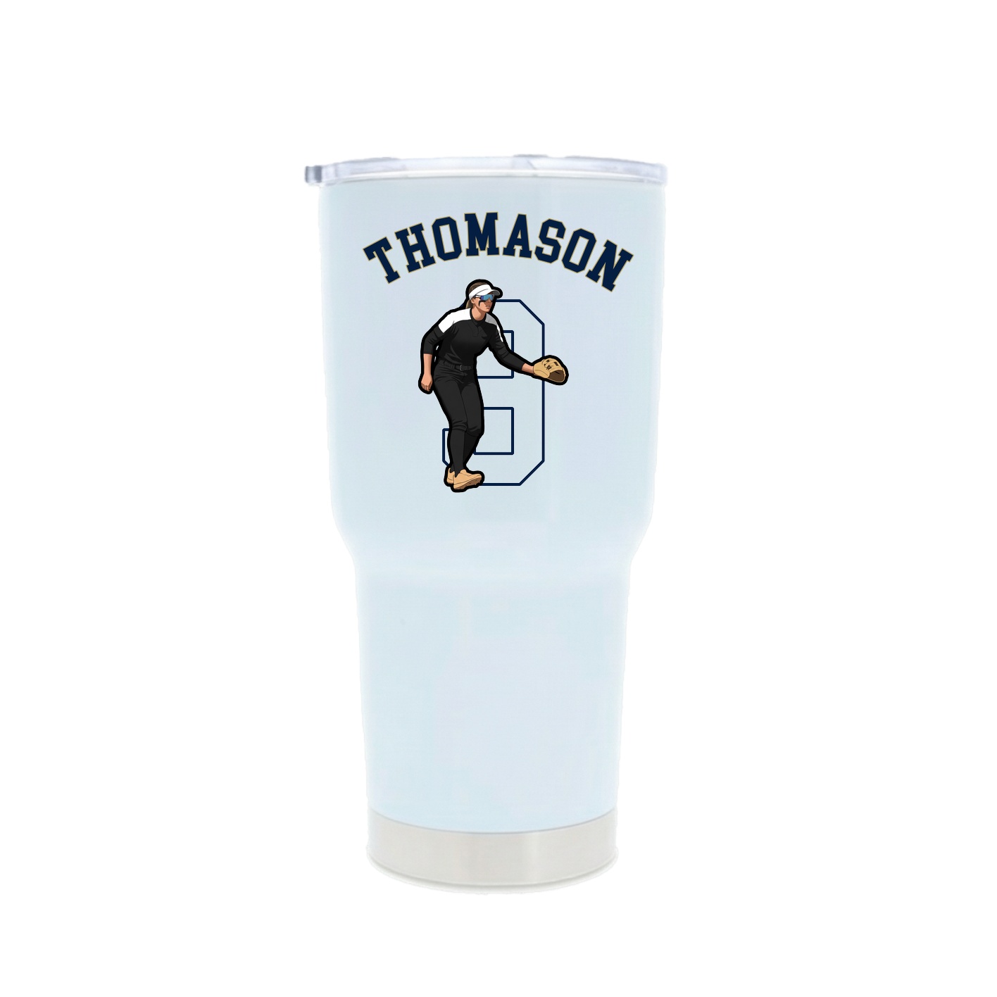 30oz Stainless Steel Tumbler — Shirsey Arch in White