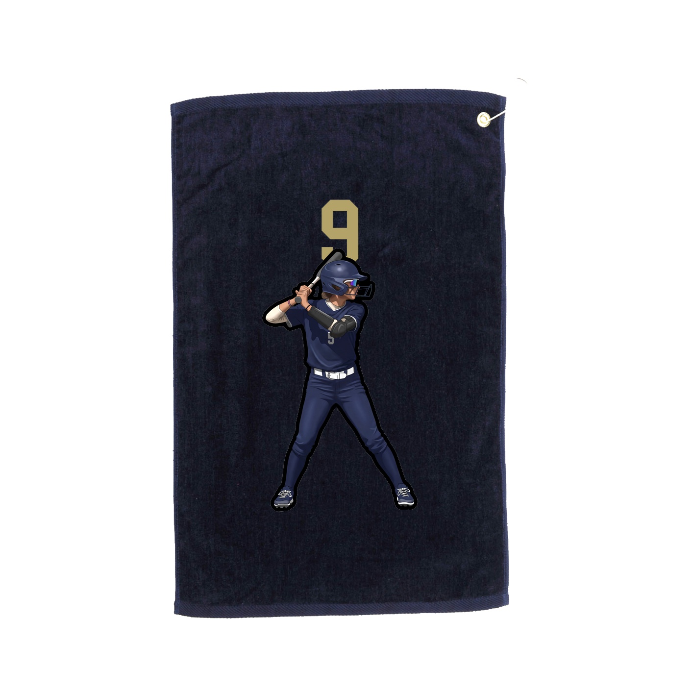 Golf Towel — Number Top in Navy