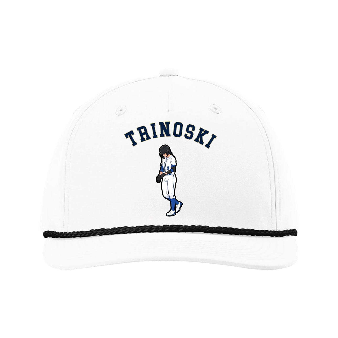 Five-Panel Classic Rope Cap — Shirsey Arch in White
