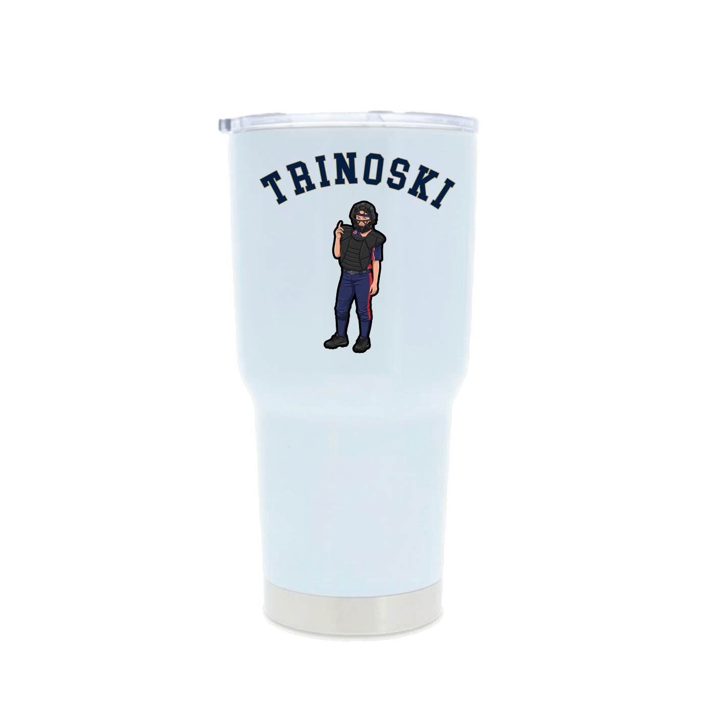 30oz Stainless Steel Tumbler — Shirsey Arch in White