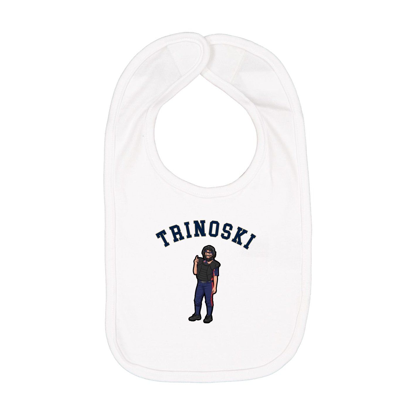 Infant Bib — Shirsey Arch in White