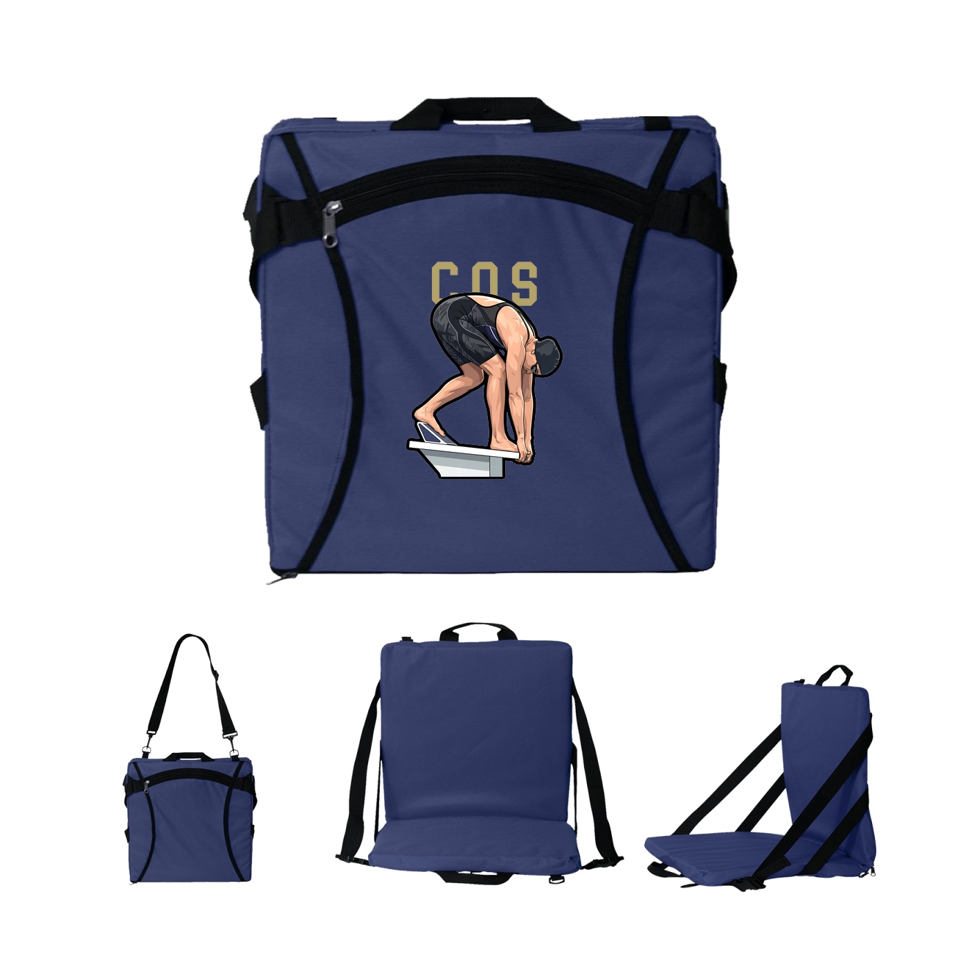 Folding Stadium Seat — Shirsey in Navy