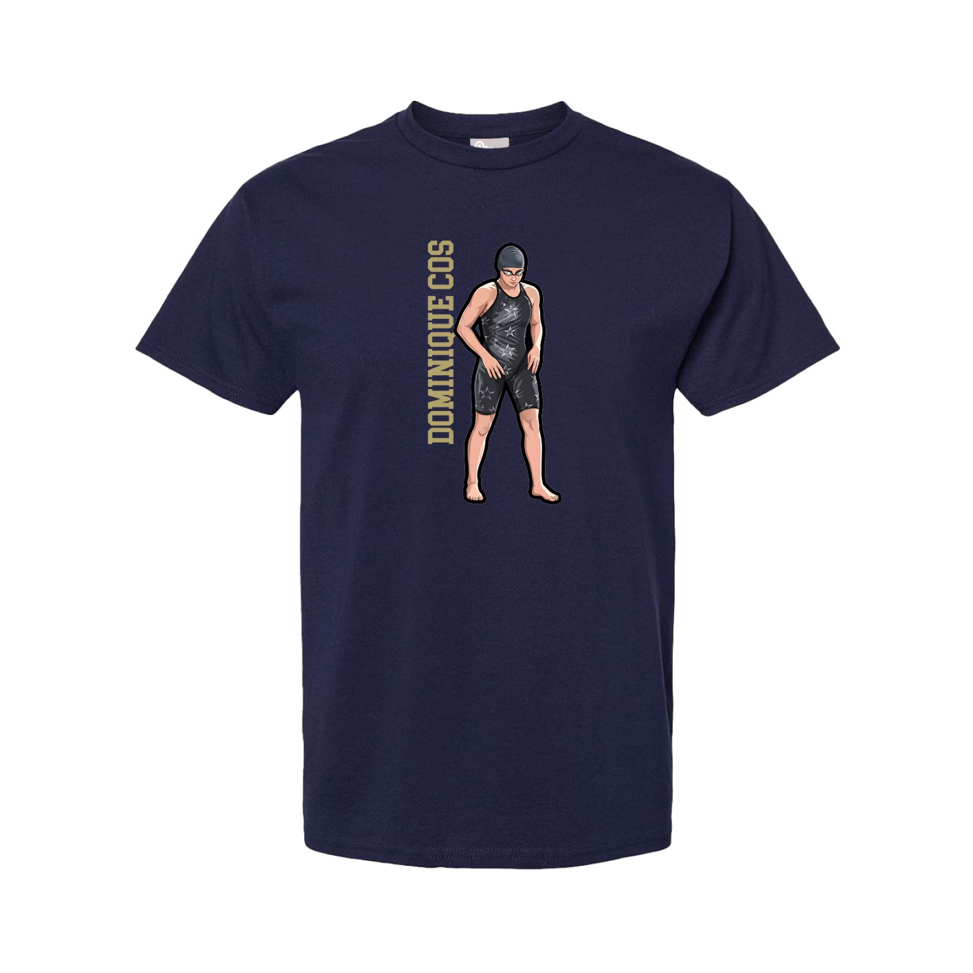 Tee — Name Vertical in Navy