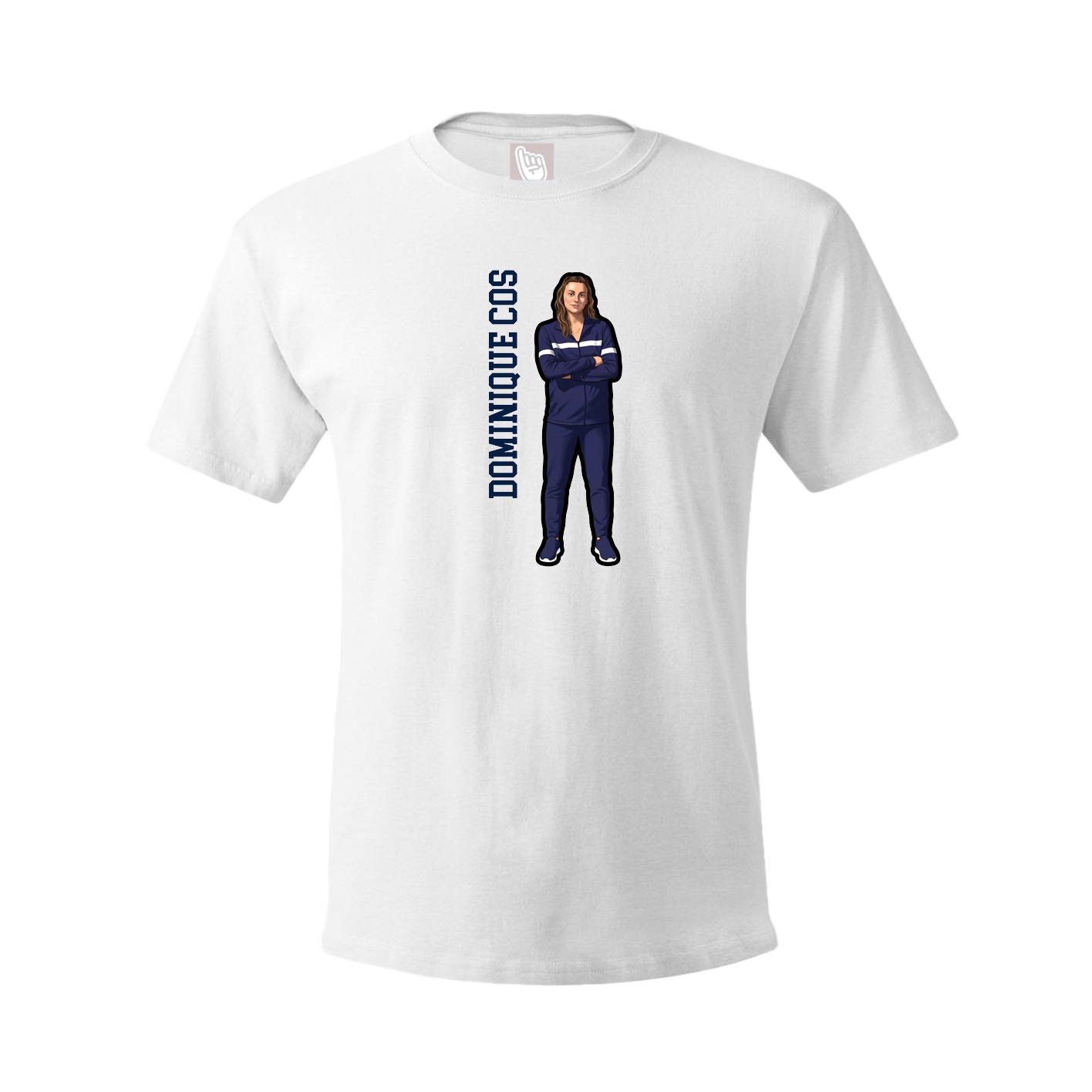 Youth Tee — Name Vertical in White