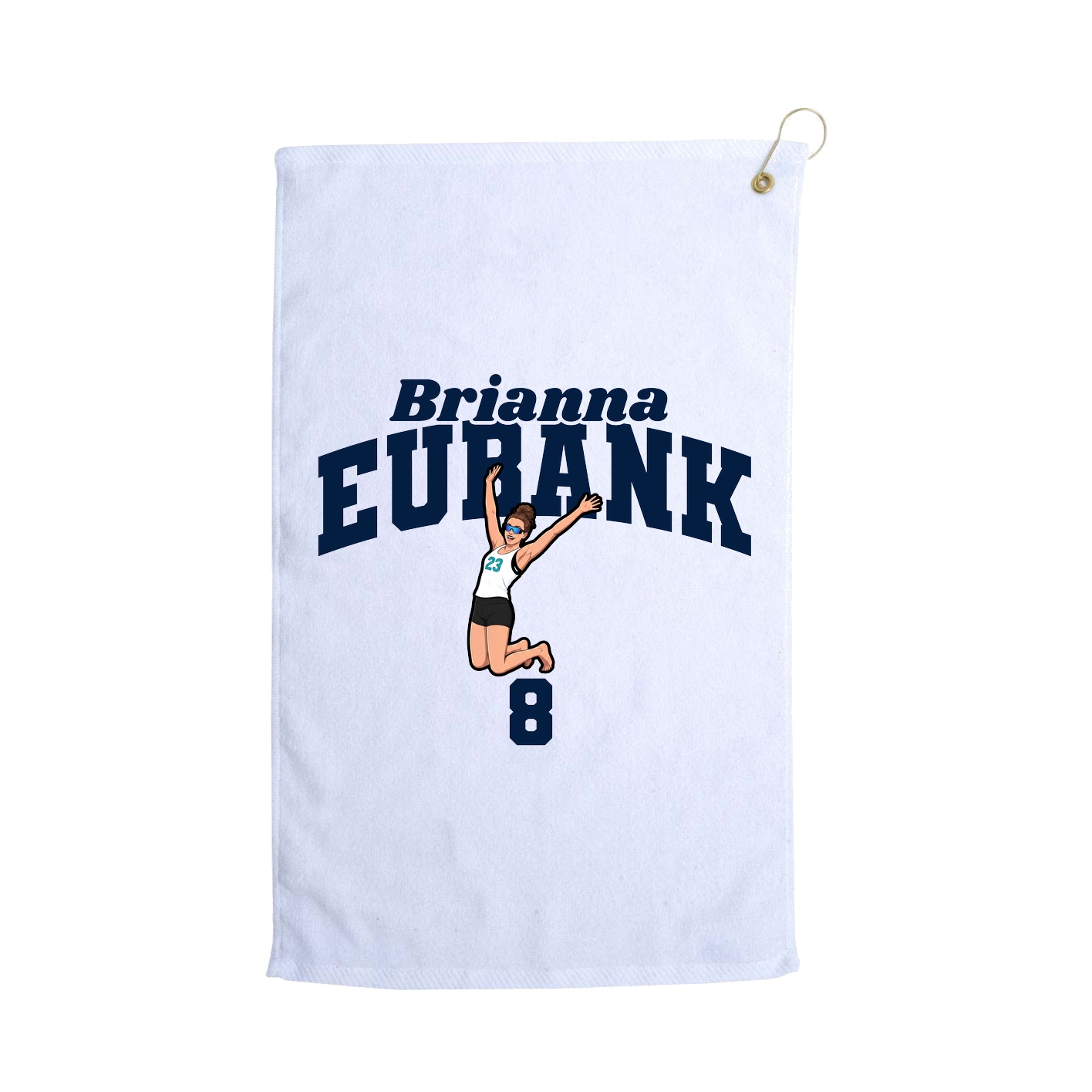 Golf Towel — Signature Arch in White