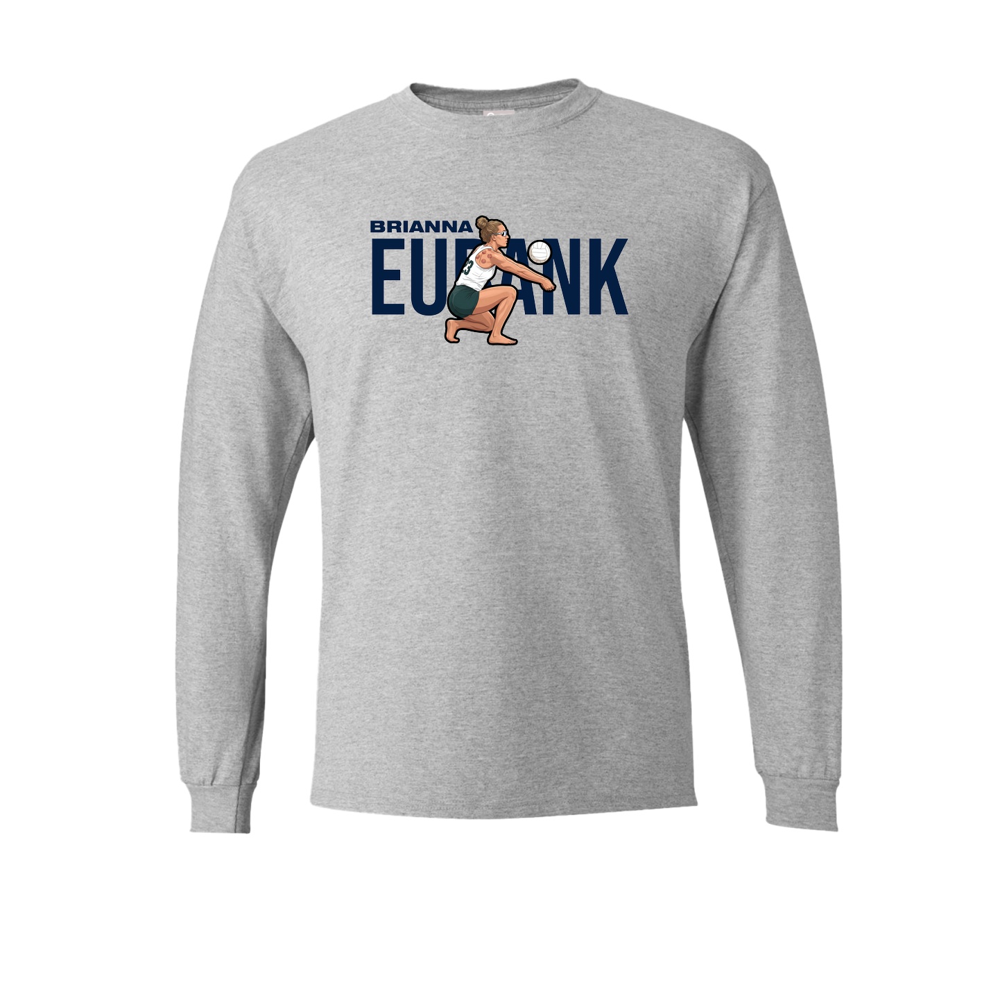 Long Sleeve Tee — Player Name in Grey