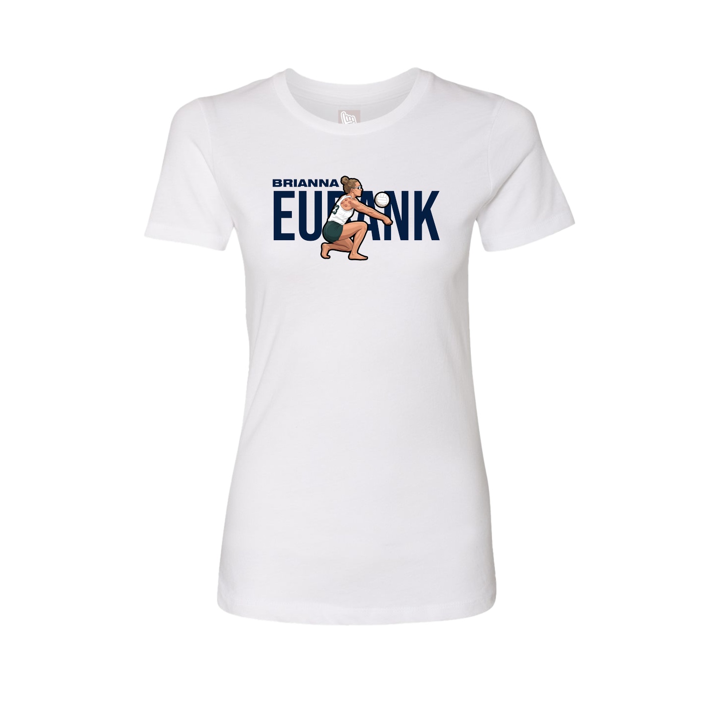 Fitted Women's Tee — Player Name in White