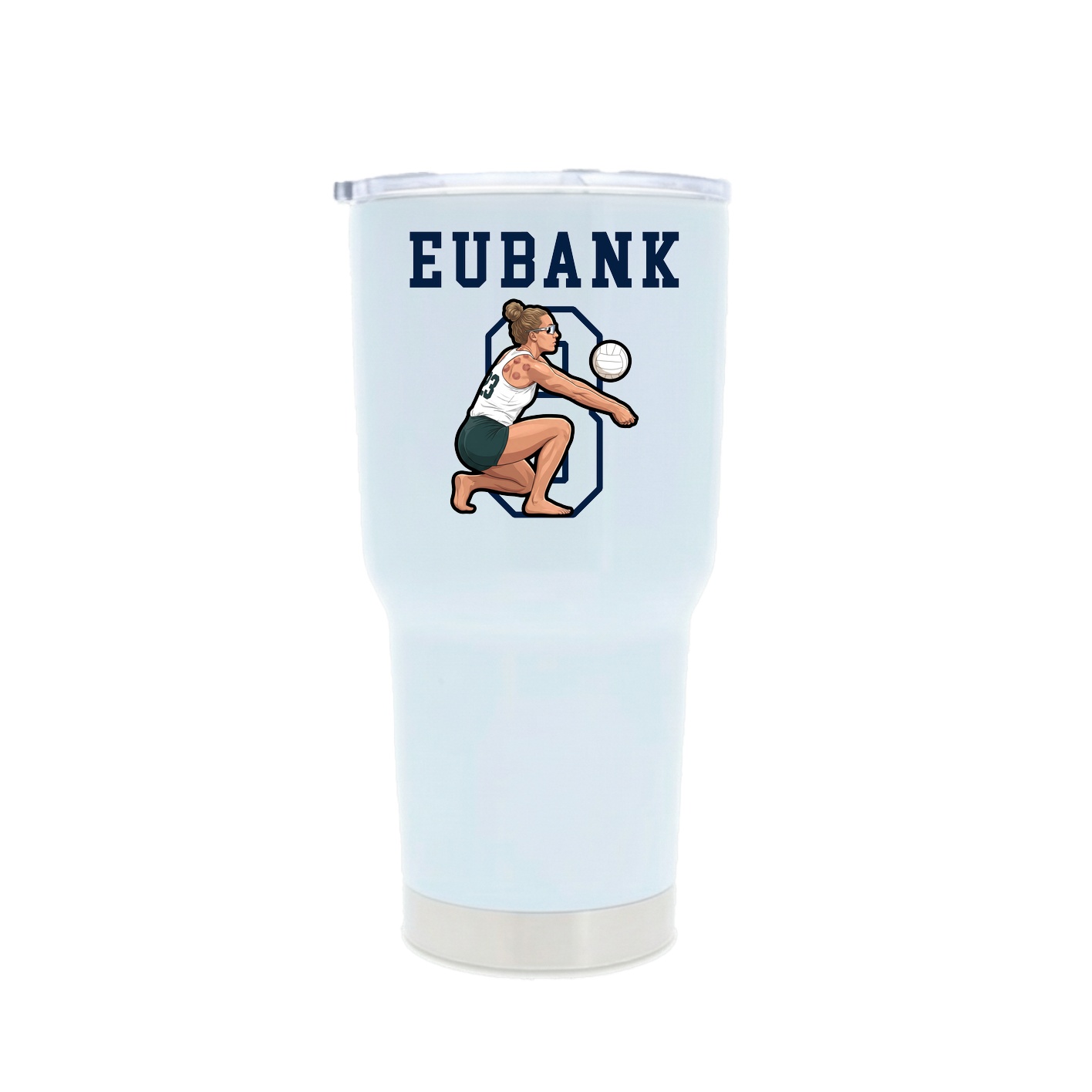 30oz Stainless Steel Tumbler — Shirsey in White