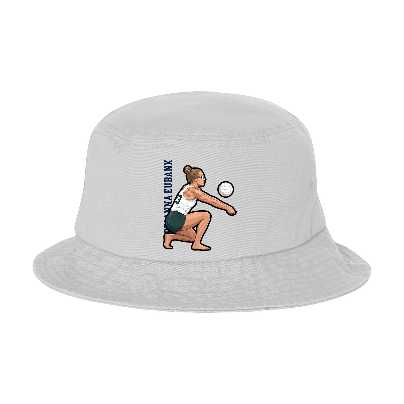Bucket Cap — Name Vertical in White