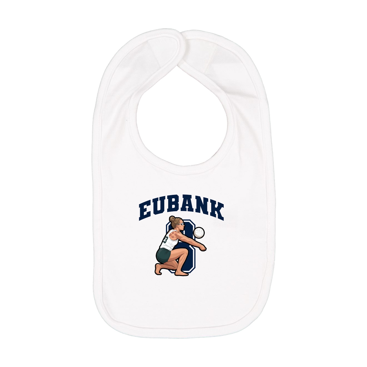Infant Bib — Number in White