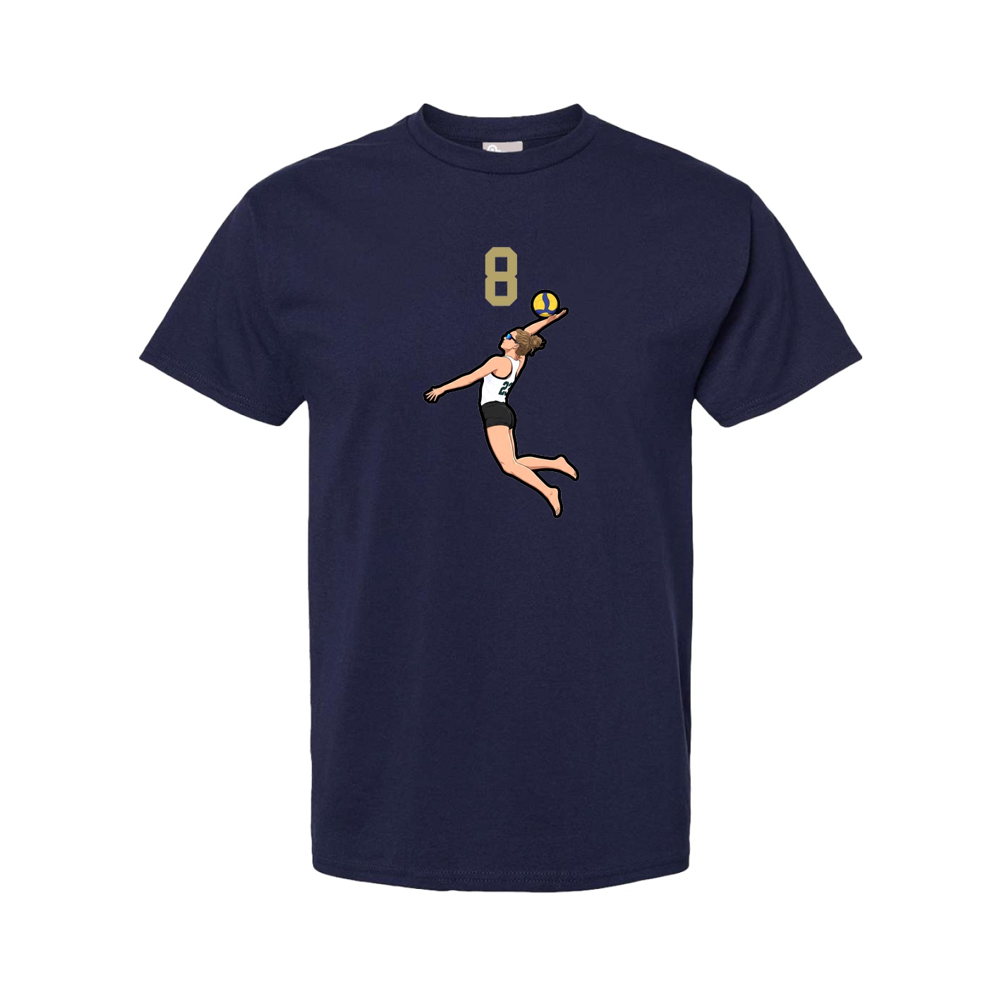 Tee — Number Top in Navy