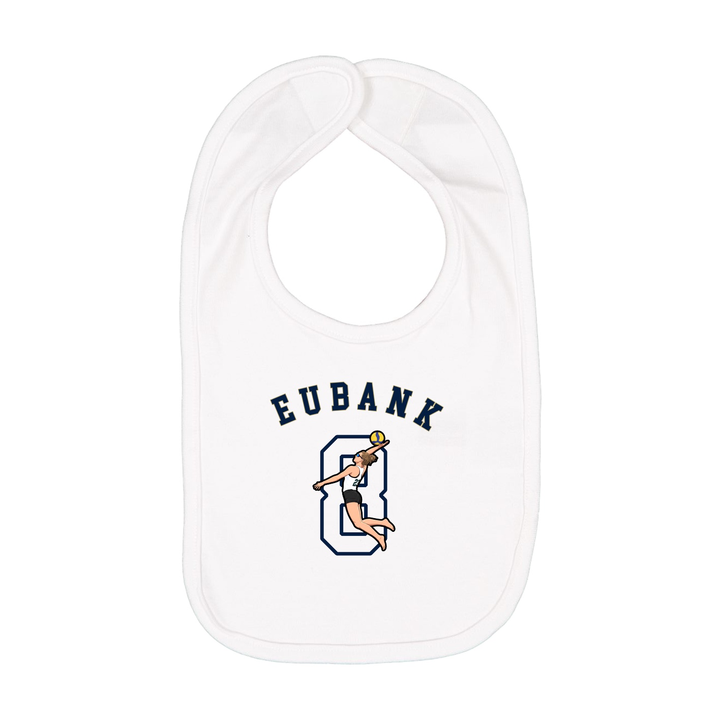 Infant Bib — Shirsey Arch in White